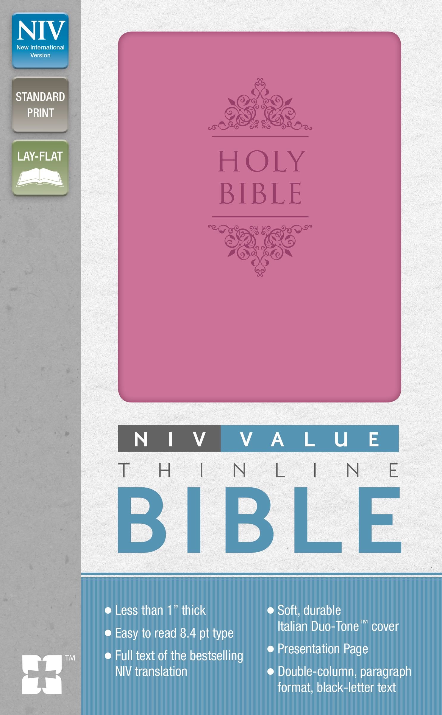 NIV, Value Thinline Bible, Leathersoft, Pink Imitation Leather – February 24, 2015