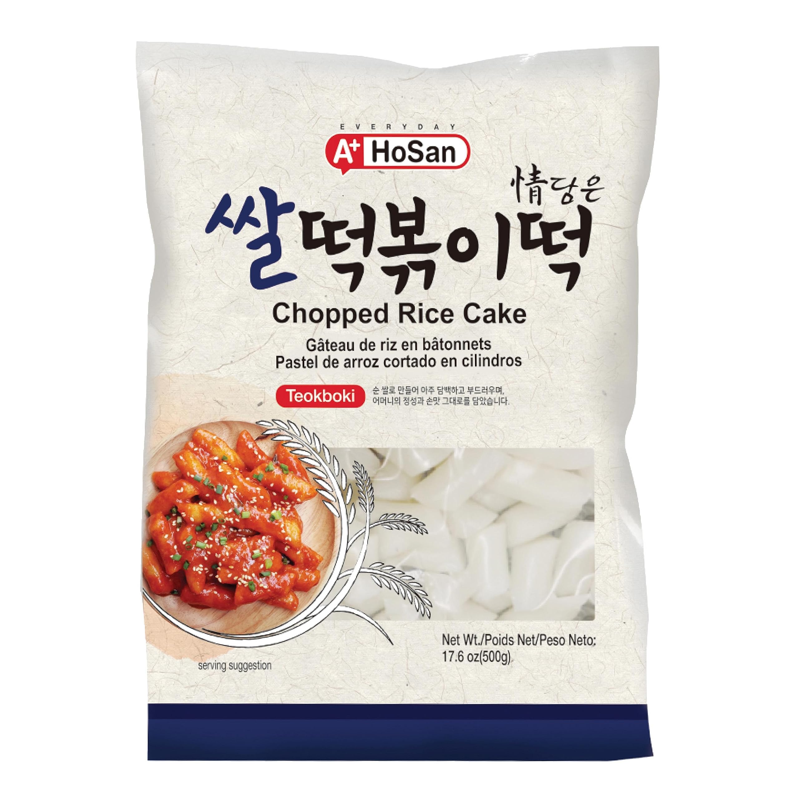 A+ Hosan Korean Rice Cake Sticks Tteokboki Topokki 500g