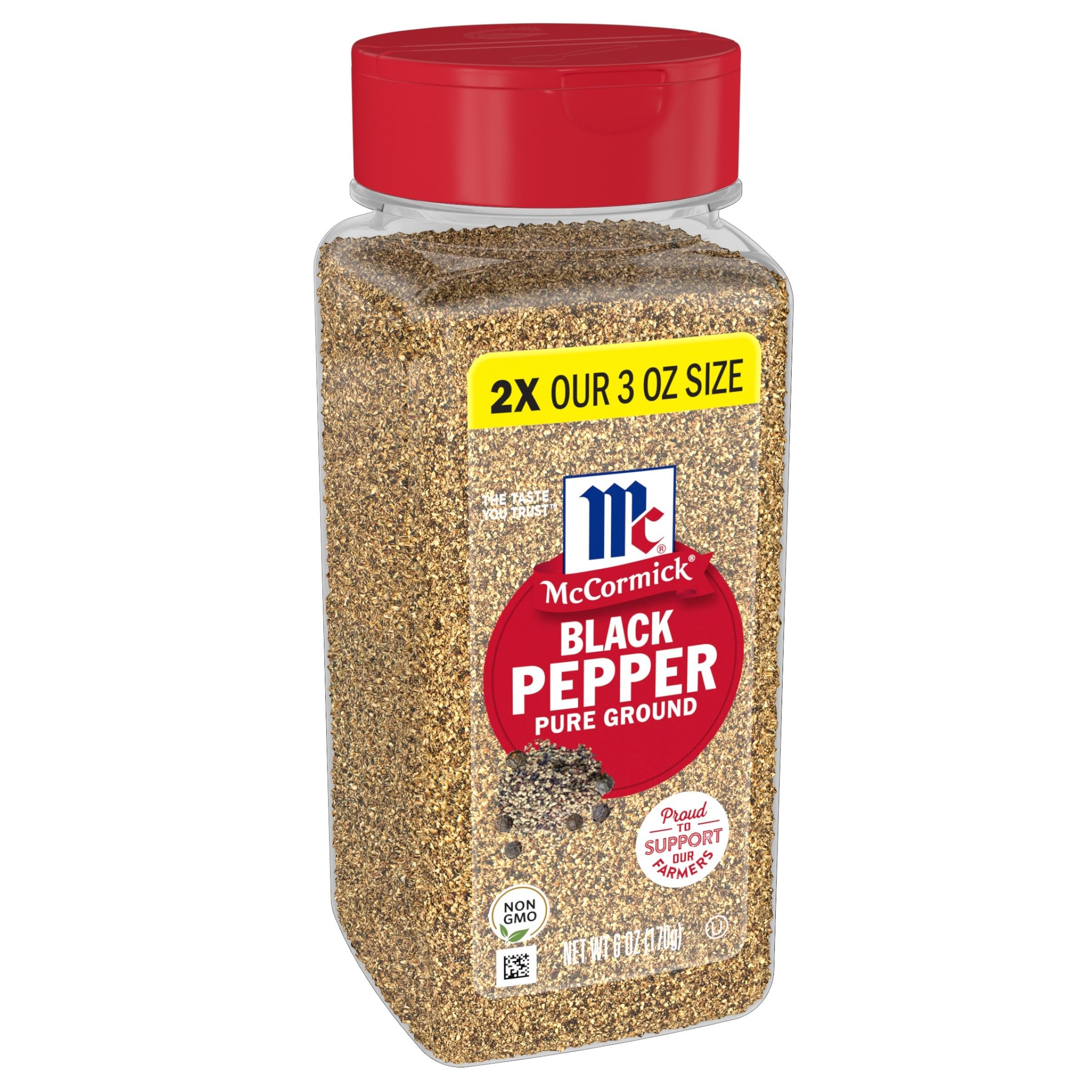 McCormick Pure Ground Black Pepper, 6 oz