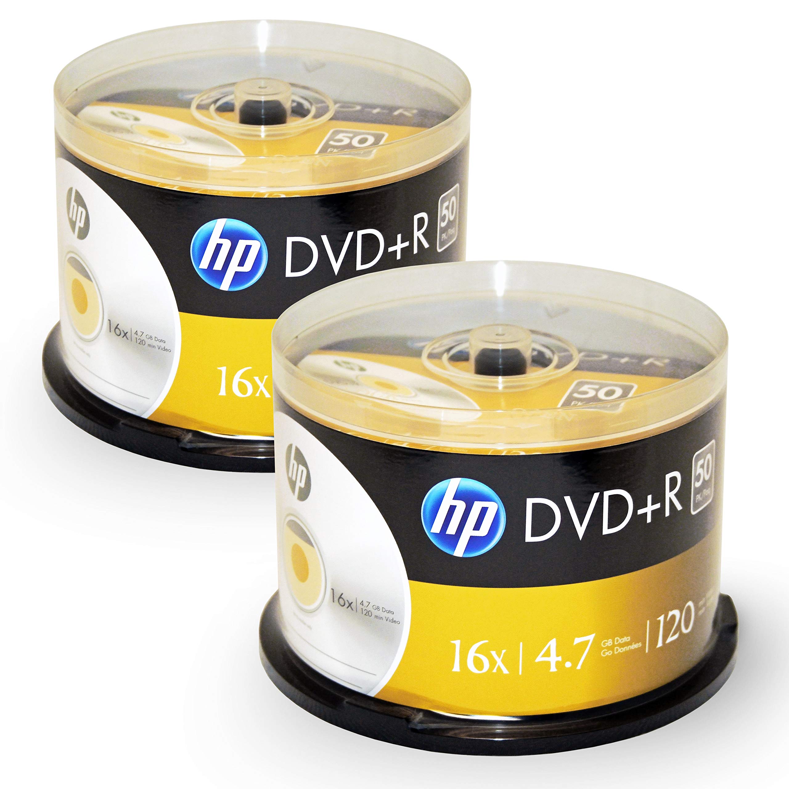 HP100-disc DVD+R 16x Logo Top (2 x 50pk Spindle)