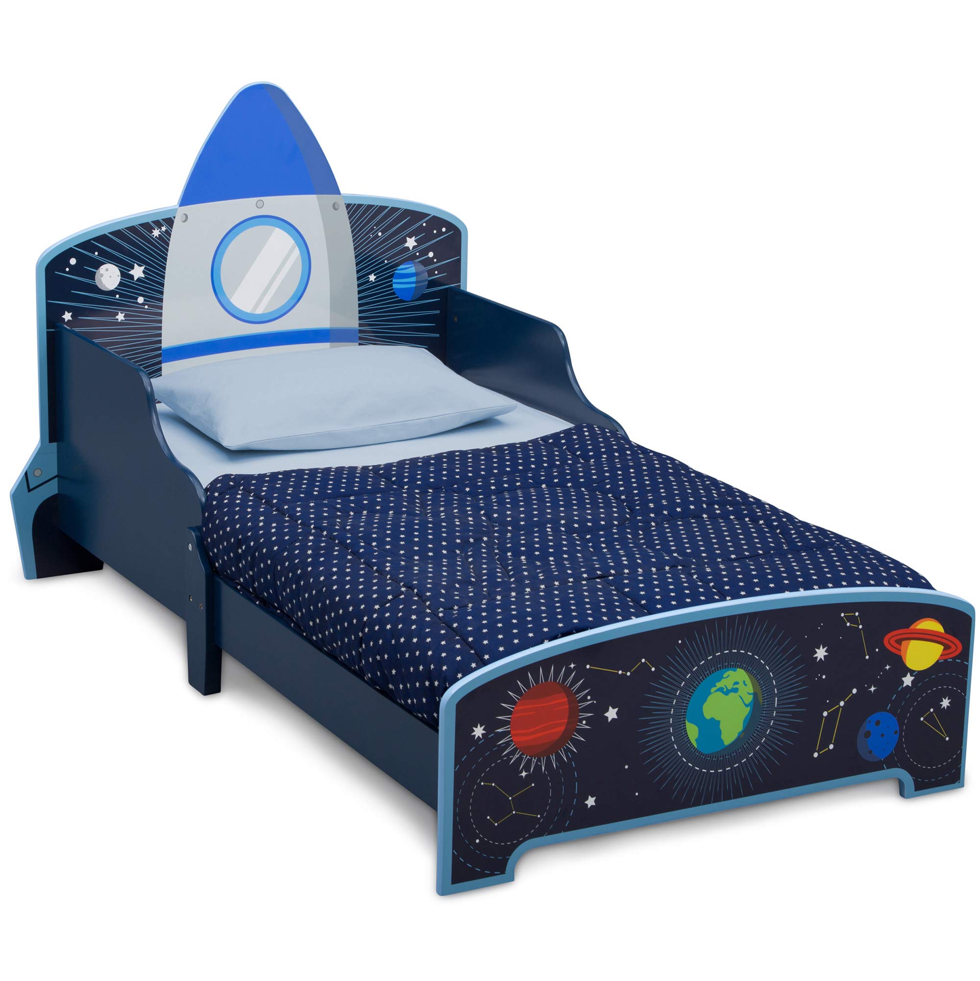 Delta ChildrenRocket Ship Wood Toddler Bed, Space Adventure, Piece Of 1