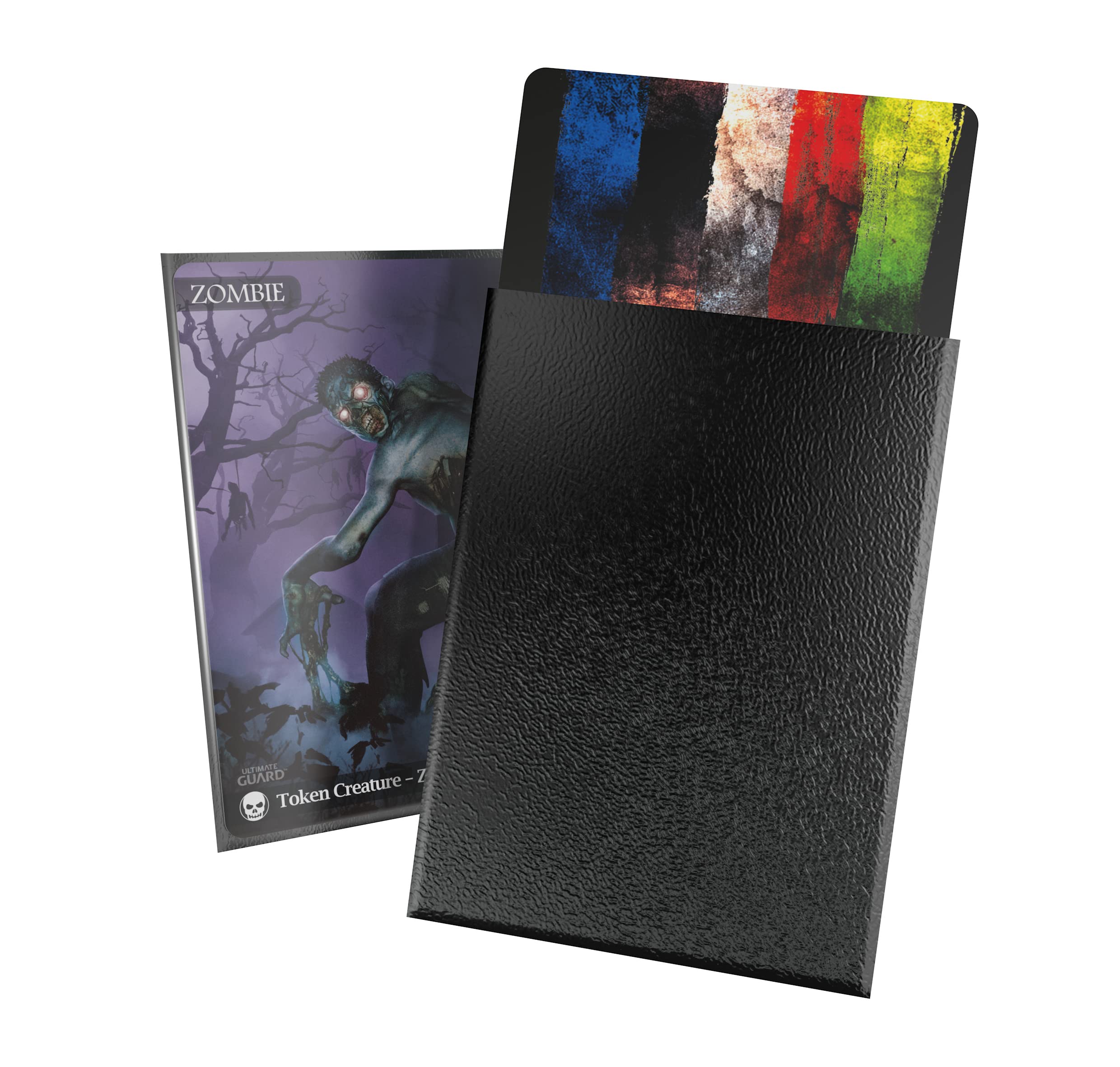 Ultimate Guard Cortex Card Sleeves, 100 Standard Size TCG Sleeves, 66 x 91mm, Black Back, Matte Finish, No PVC & Acid-Free, High Clarity