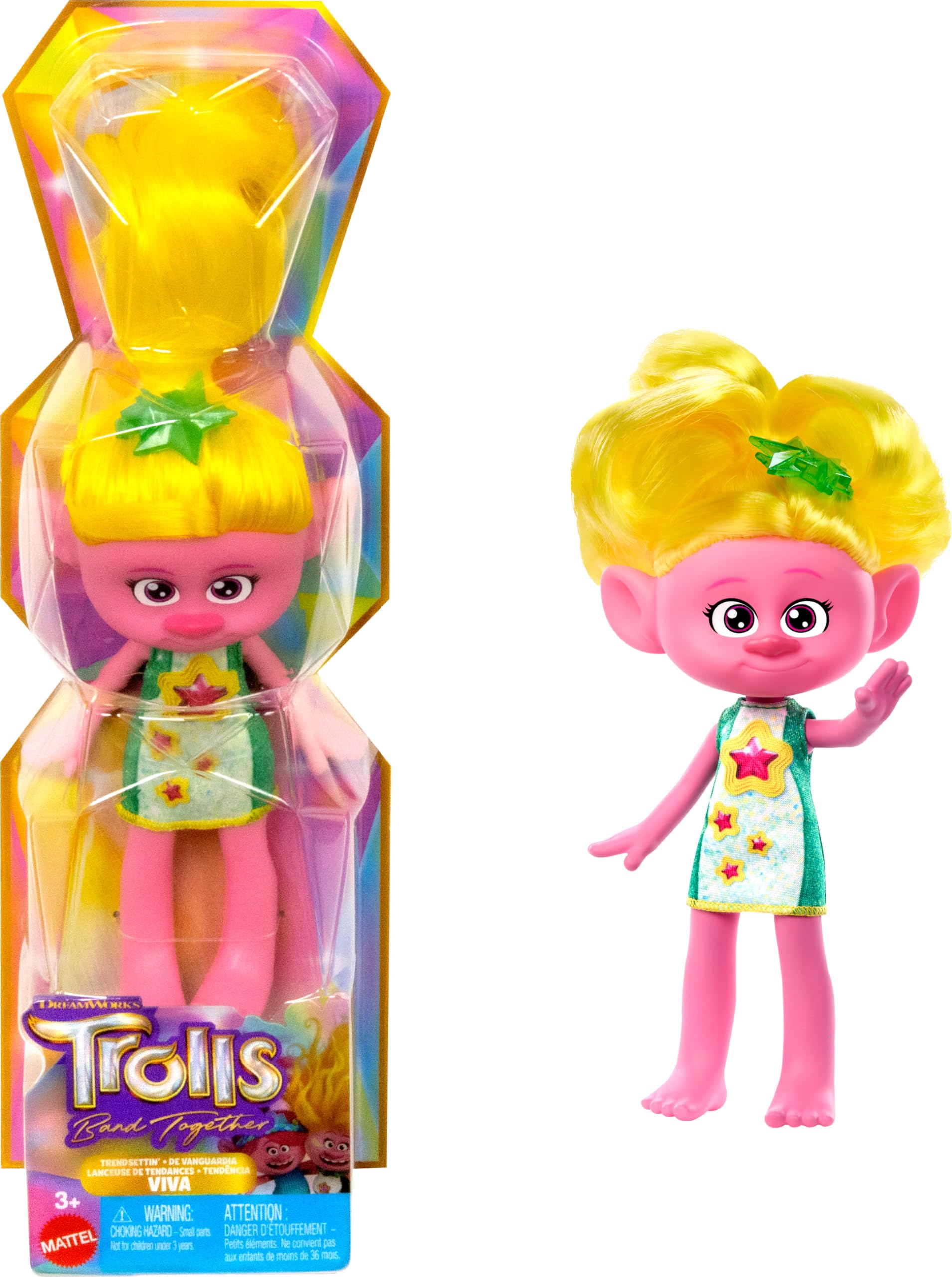 MattelDreamWorks Trolls Band Together Trendsettin’ Viva Fashion Doll, Toys Inspired by the Movie