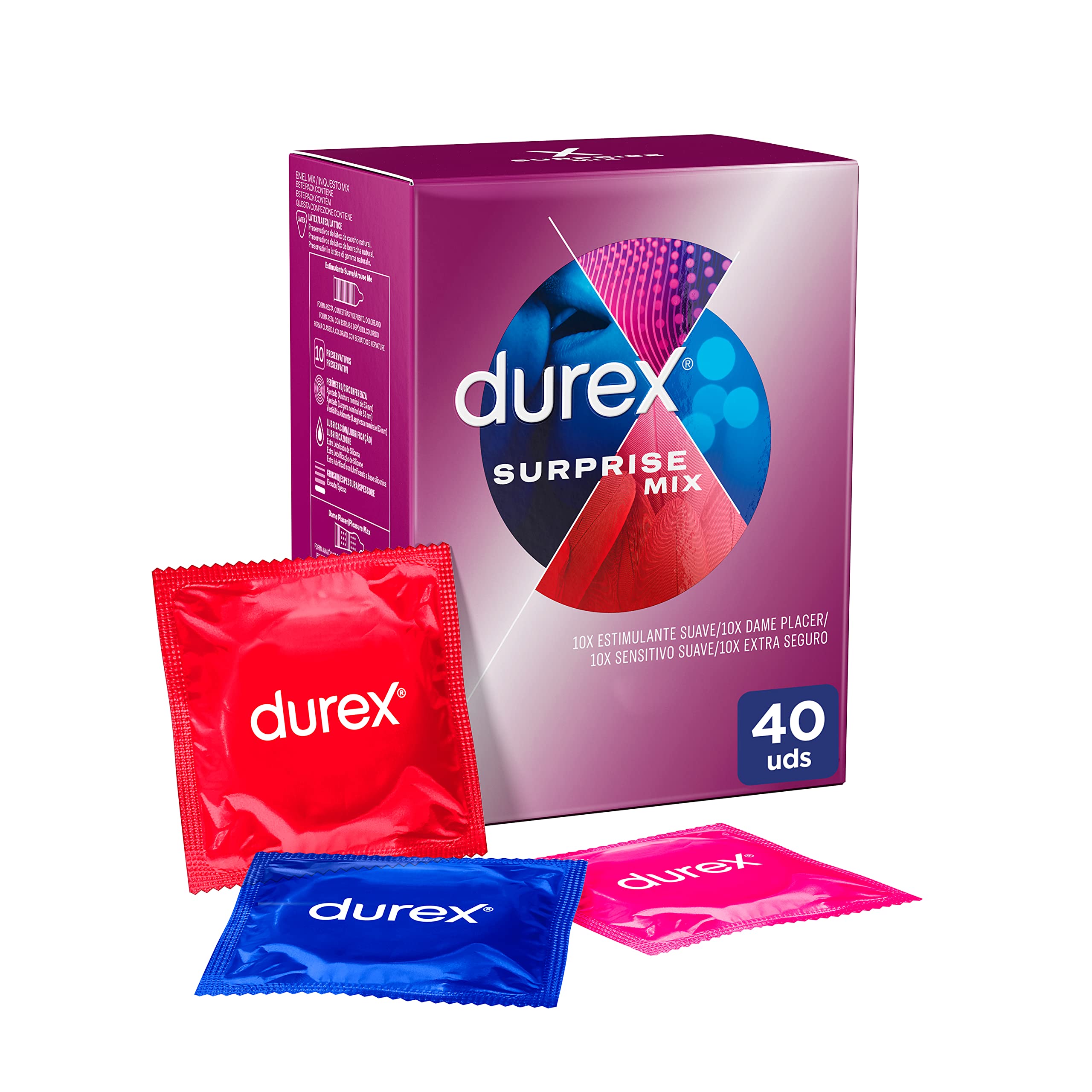 Durex Mixed Condoms Surprise Me - 40 Condoms