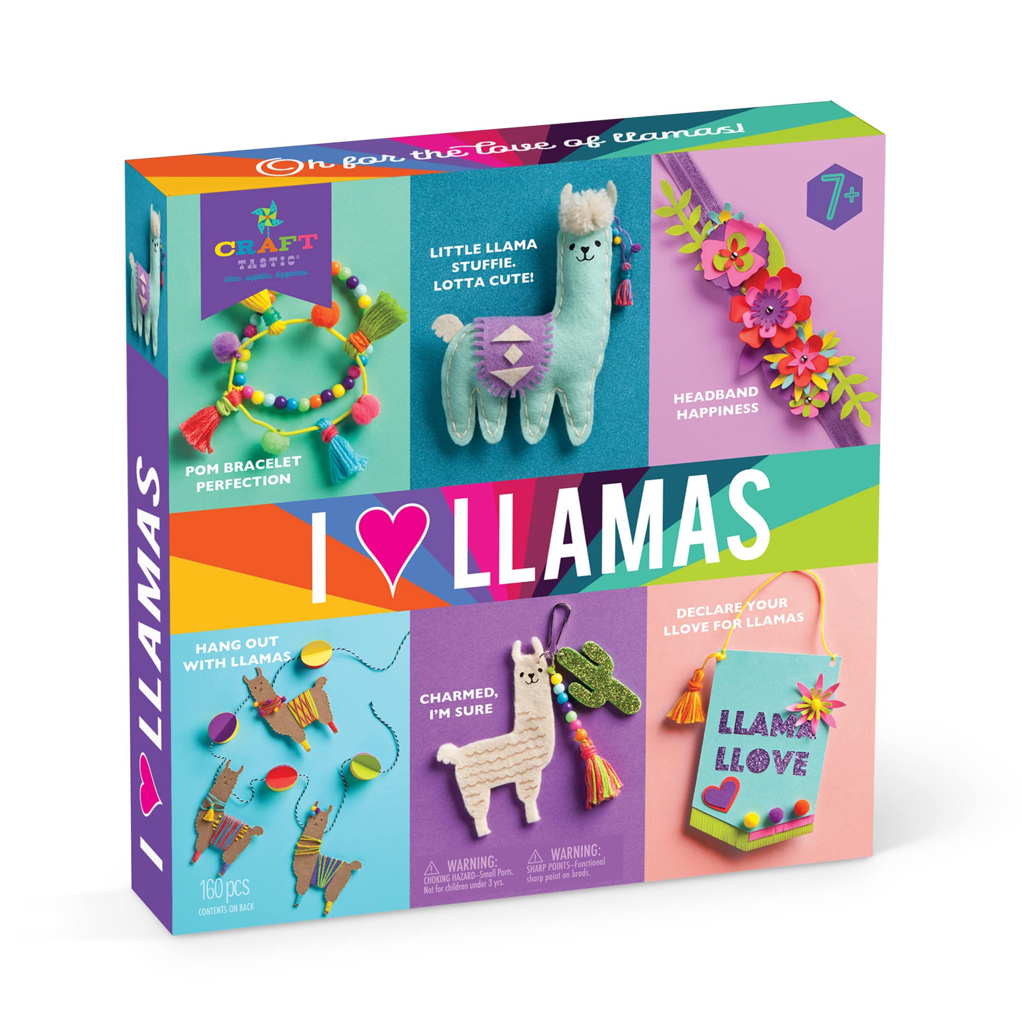 Craft-tastic – I Love Llamas Kit – Craft Kit Includes 6 Llama-Themed Projects