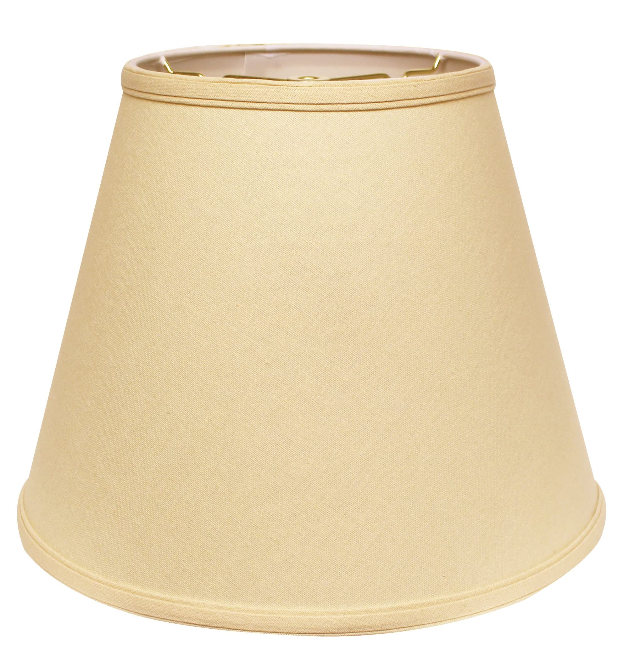 HomeRoots 18" Parchment Biege Empire Deep Slanted Linen Lampshade