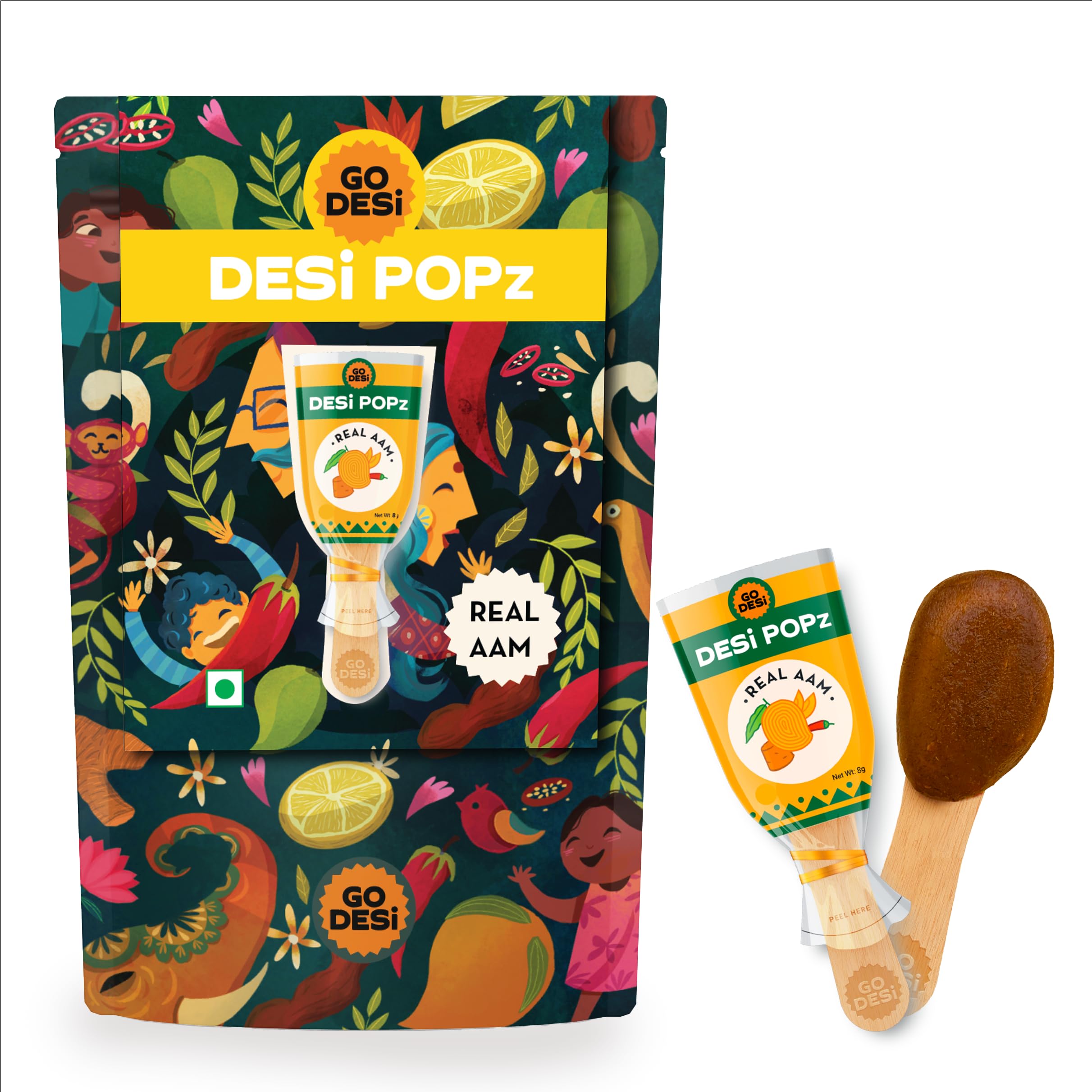 GO DESiReal Aam Pop, Aam Candy, 3 x Pack of 10 pcs, Desi Popz, 240 g