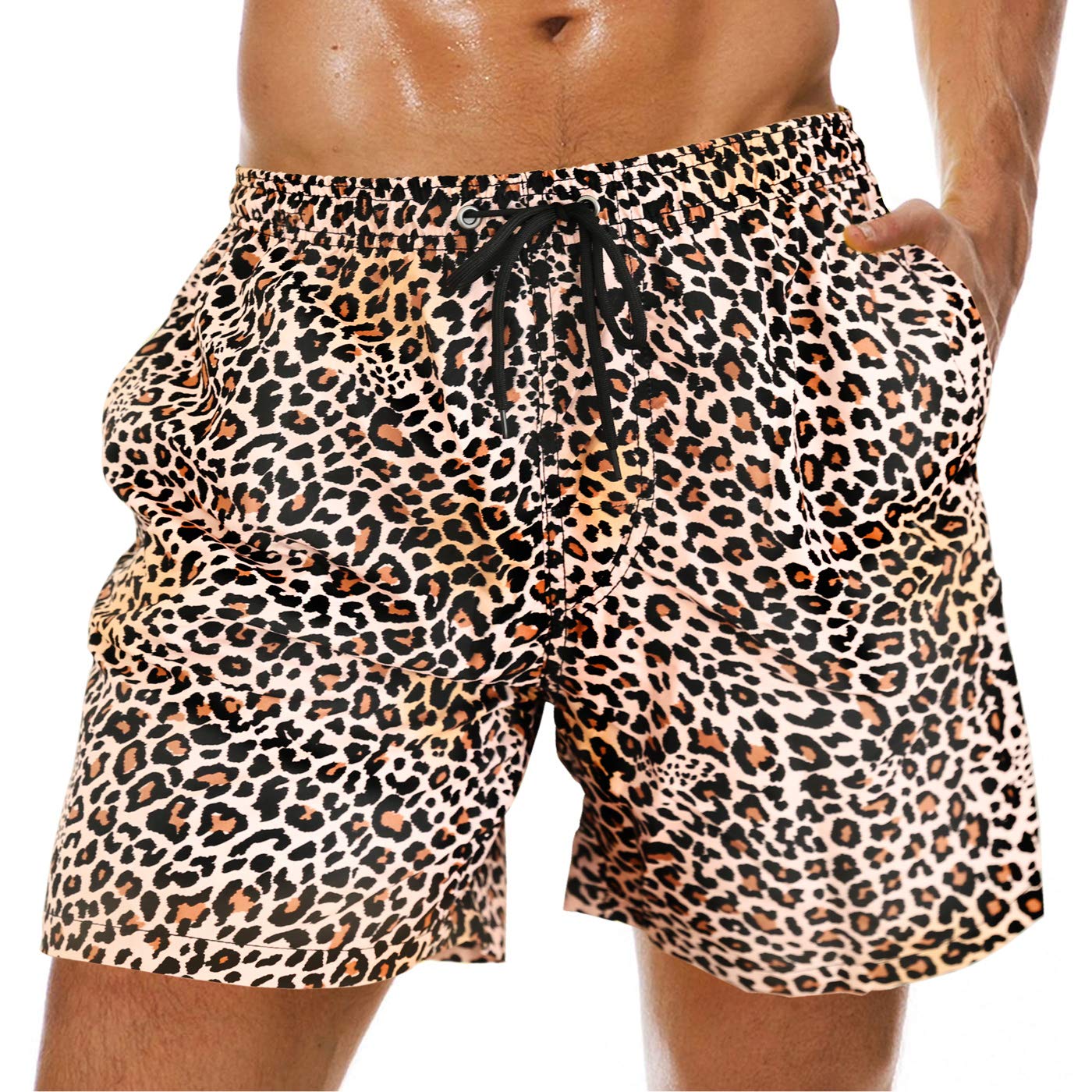 Queen HeroMens Swim Trunks Short Quick-Dry Swimming Trunks with Mesh Lining Fashion Trend Turnks