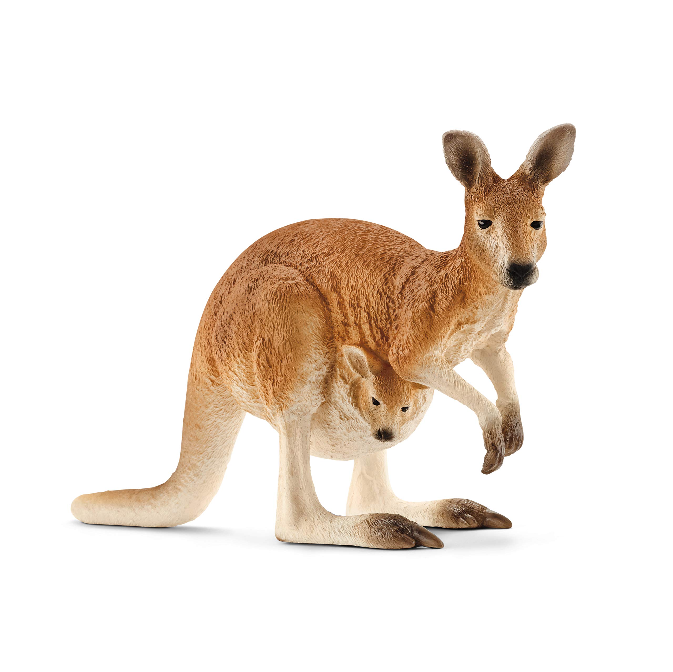 Schleich Wild Life Kangaroo Animal Figurine - Detailed Wild Animal Kangaroo Toy Figure, Durable for Education and Fun Play, Perfect for Boys and Girls, Gift for Kids Ages 3+