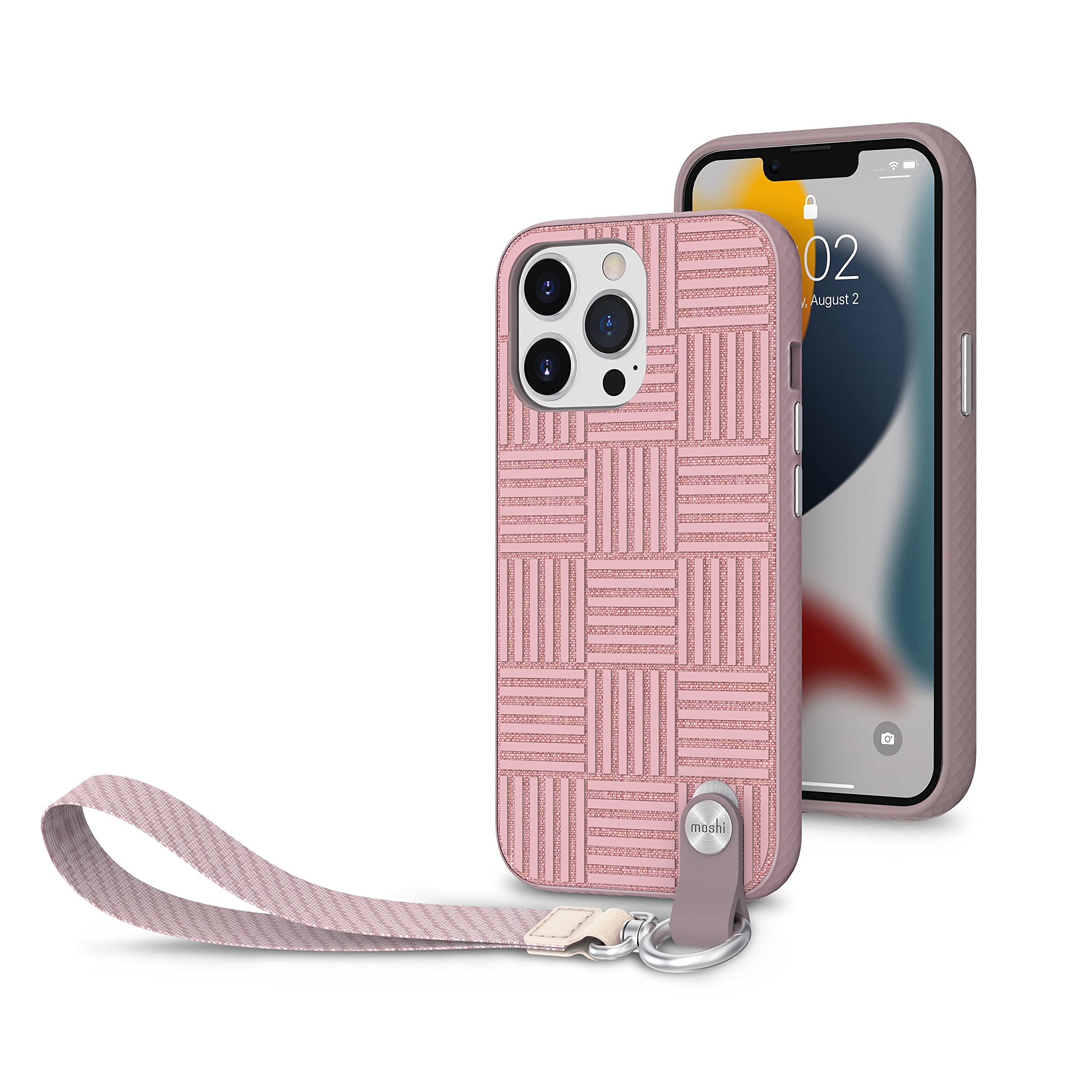 MoshiAltra Slim Hardshell Case with Strap for iPhone 13 Pro (Pink)