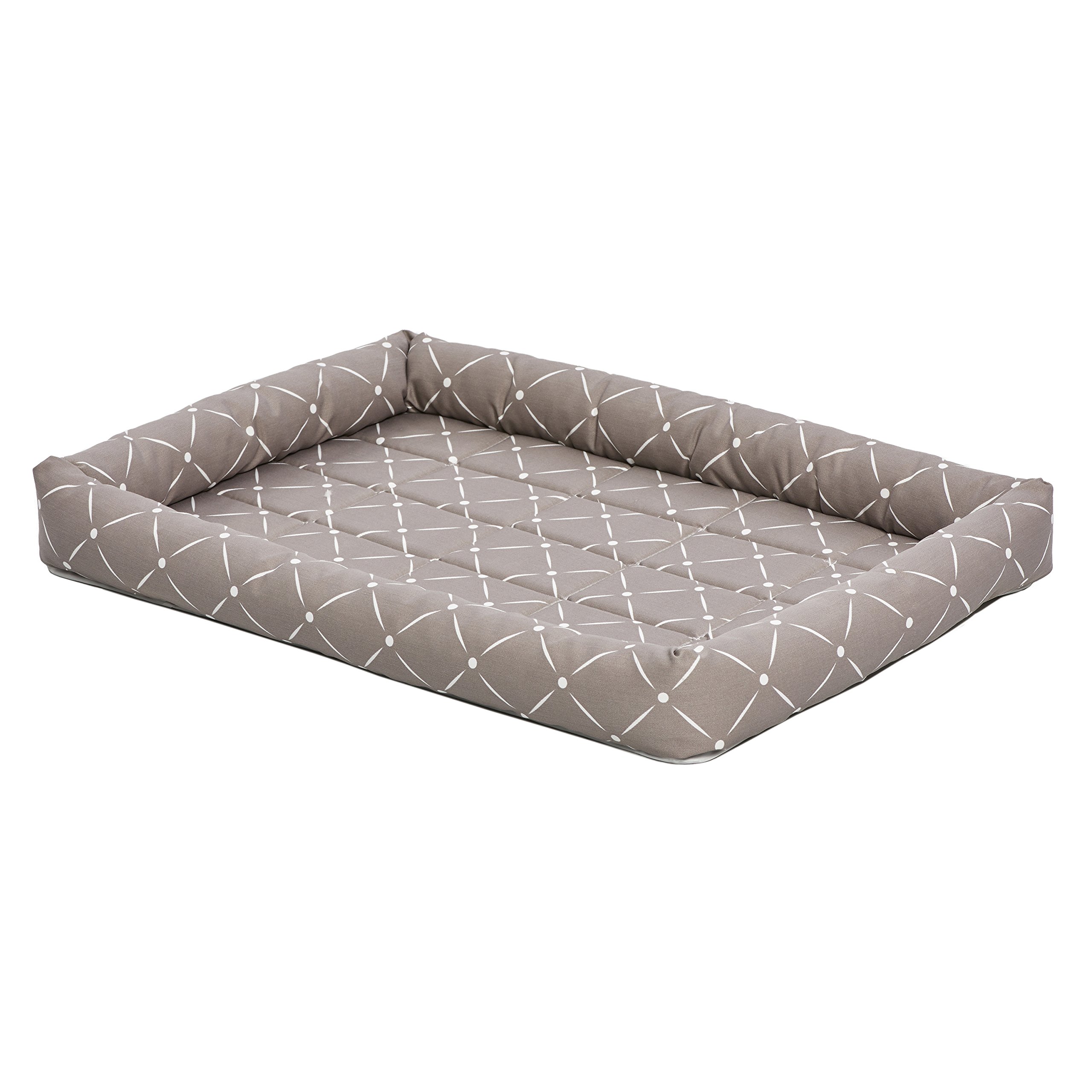 MidWest Homes for Pets40230-MRD Quiet Time Couture Ashton Bolster Pet Bed, Medium Dog/30, Mushroom