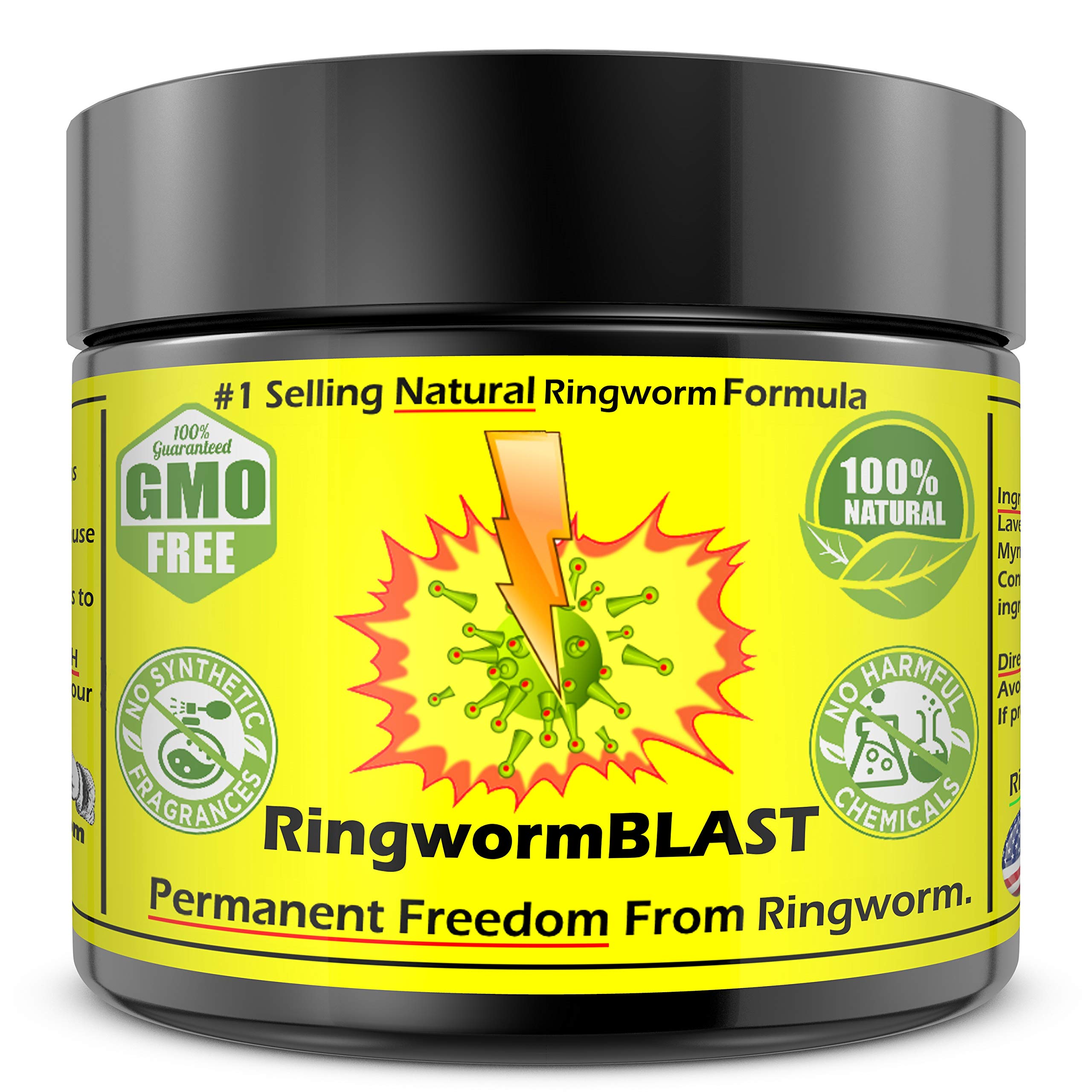 Ringworm Relief Fast Cream Ointment Dermatologist & Lab Tested Better Than Shampoo Adults and Kids Natural Extra Strength No Paraben No Chemicals Hypoallergenic