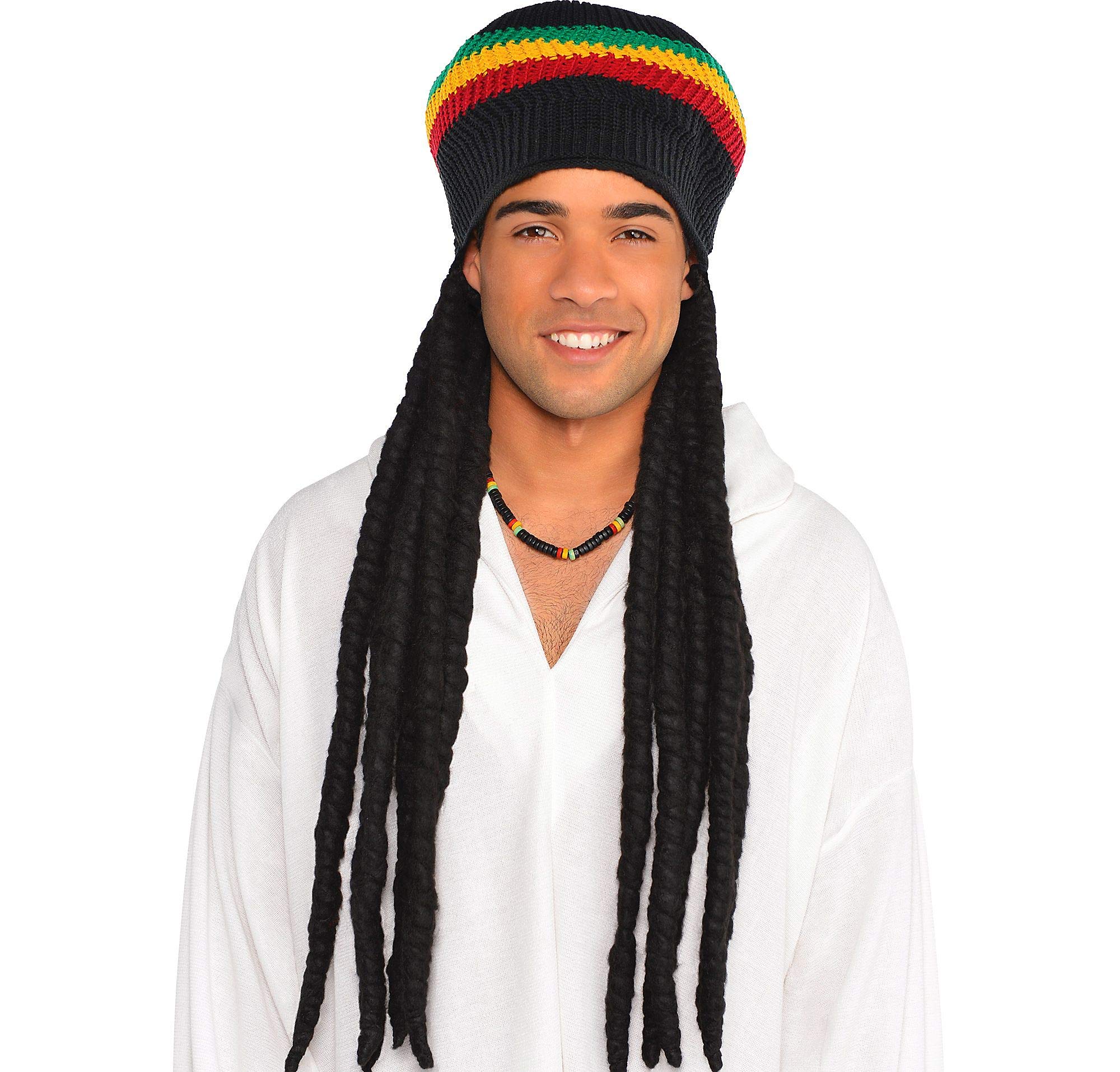 Buffalo Soldier Rasta Dreadlock Wig W/Tam - Adult - Eye-catching, Perfect for Costume Parties & Themed Events