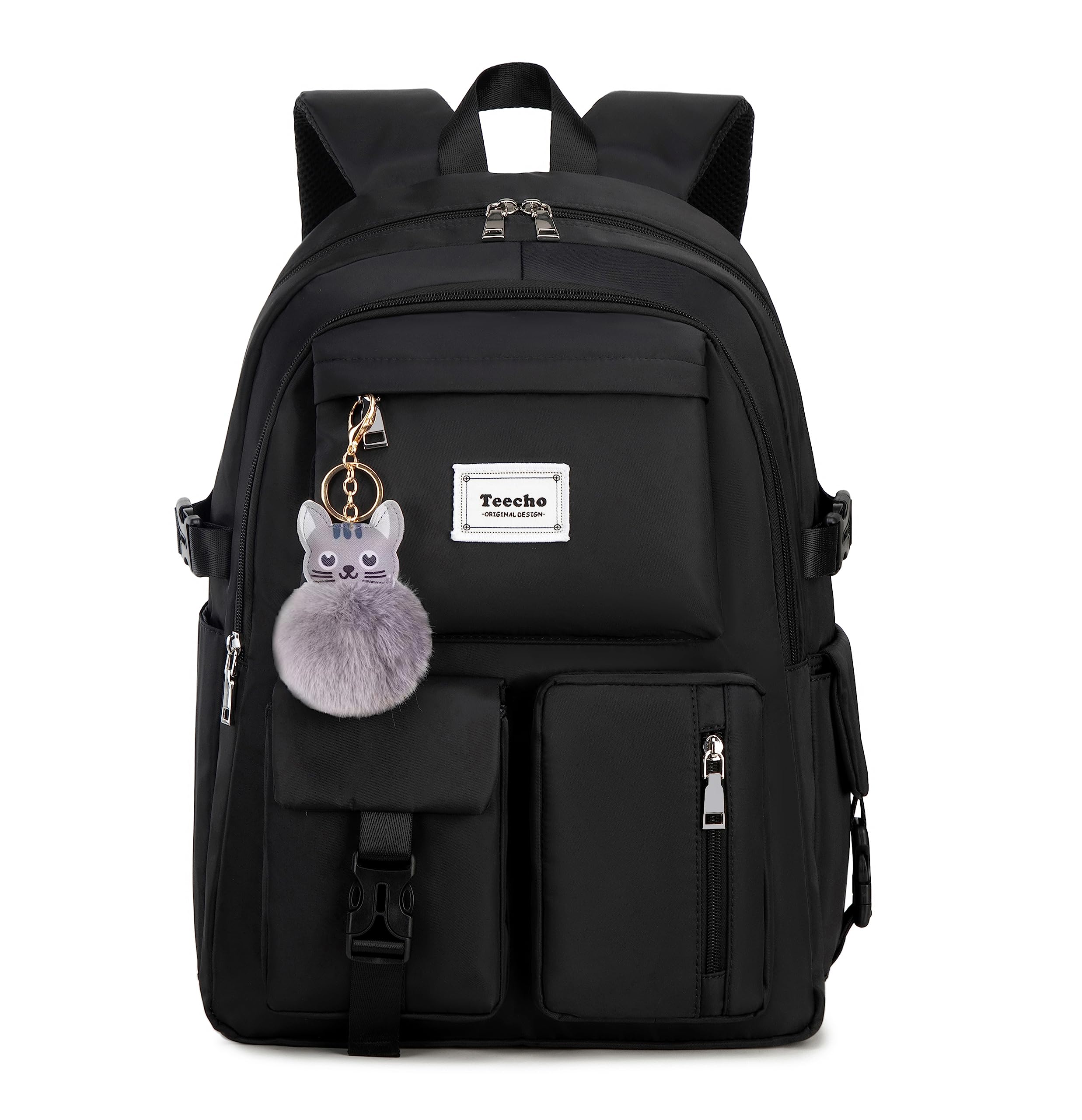 Cute Backpack for Girl Fashion Waterproof Daypack for Women Black