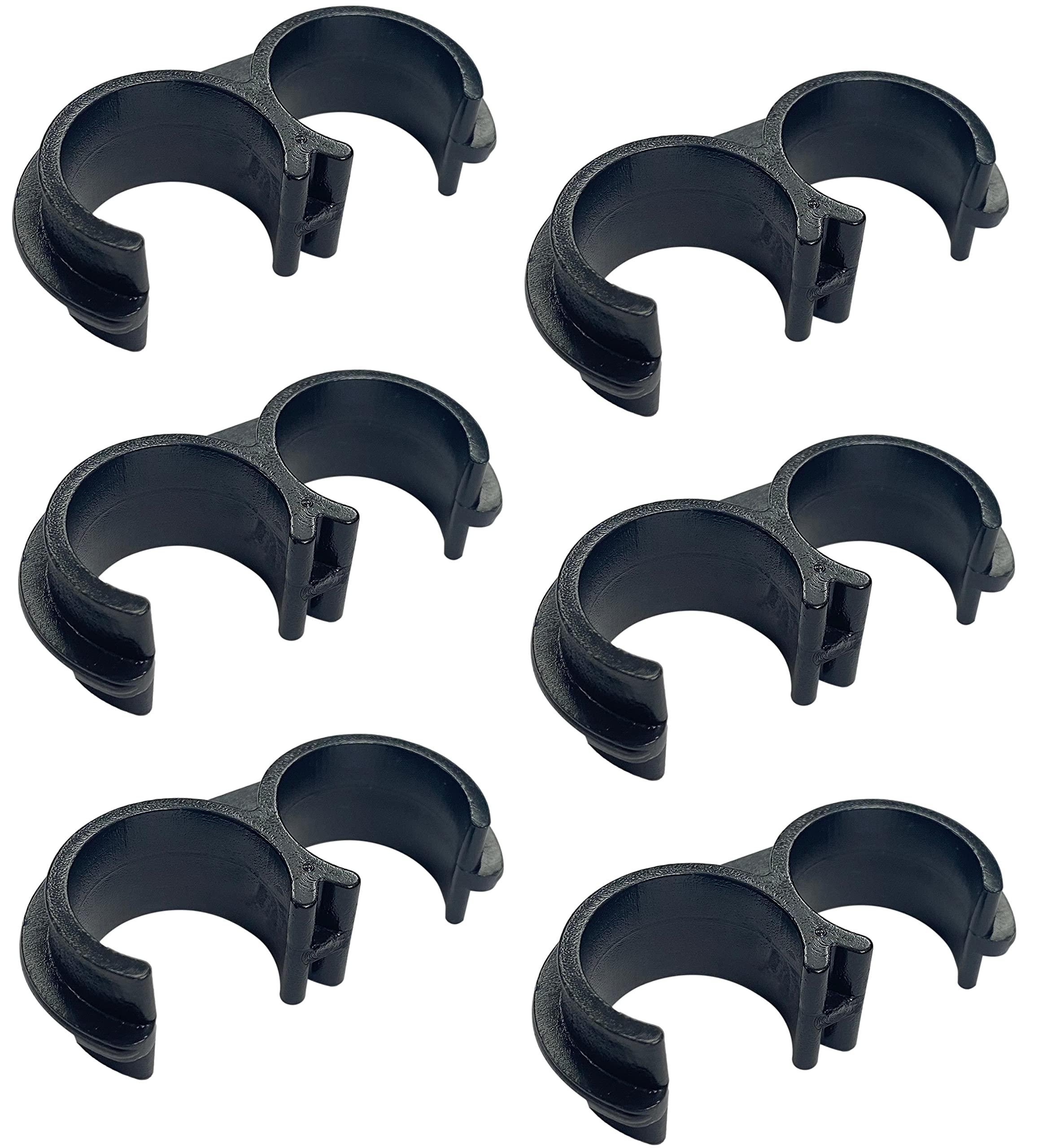 Elegent Upholstery Folding Chair Plastic Ganging Connector Clips Black Set of 6