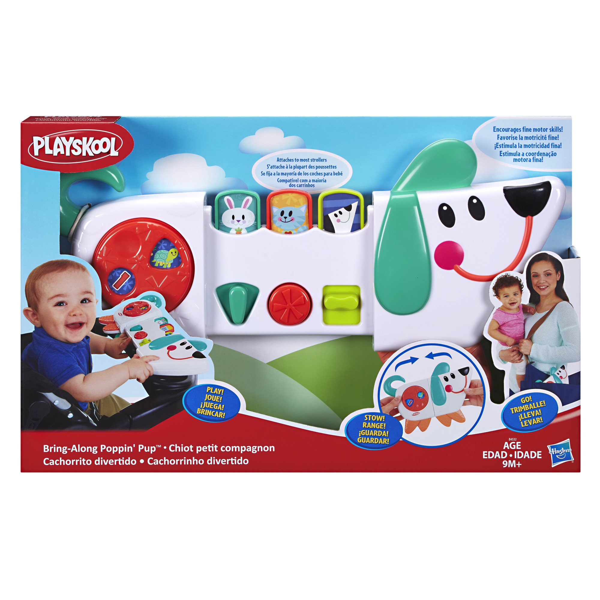 Playskool Bring-Along Poppin' Pup, For Kids Ages 9 Months And Up,White