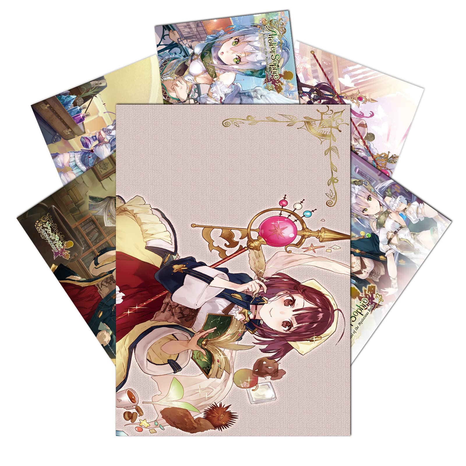 ULHYC Atelier Sophie 2 Poster Set of 6-10 * 14 Inches Frameless Cute Game Posters Gift for Boys And Girls Living Room Bedroom or Gamer Room Wall Decor