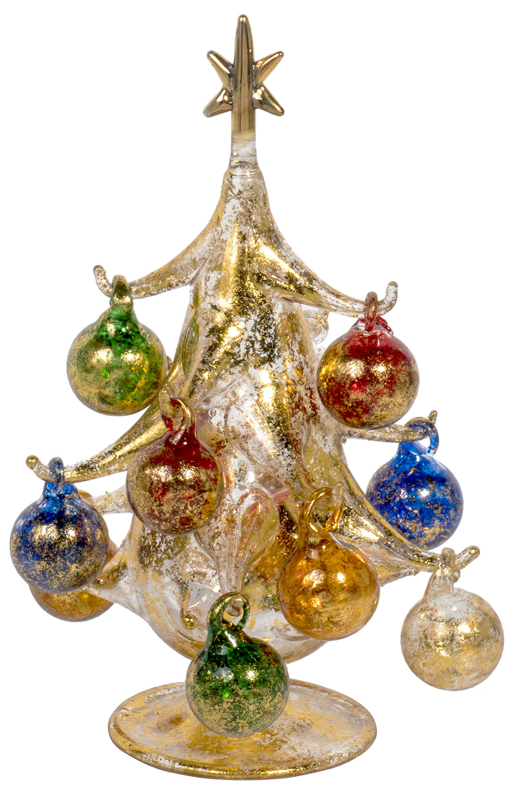 Red Co. Vintage Mini Glass Trees - Size and Color Variation (Sizename-ColorName) 20 cm Gold 58921-HXZ