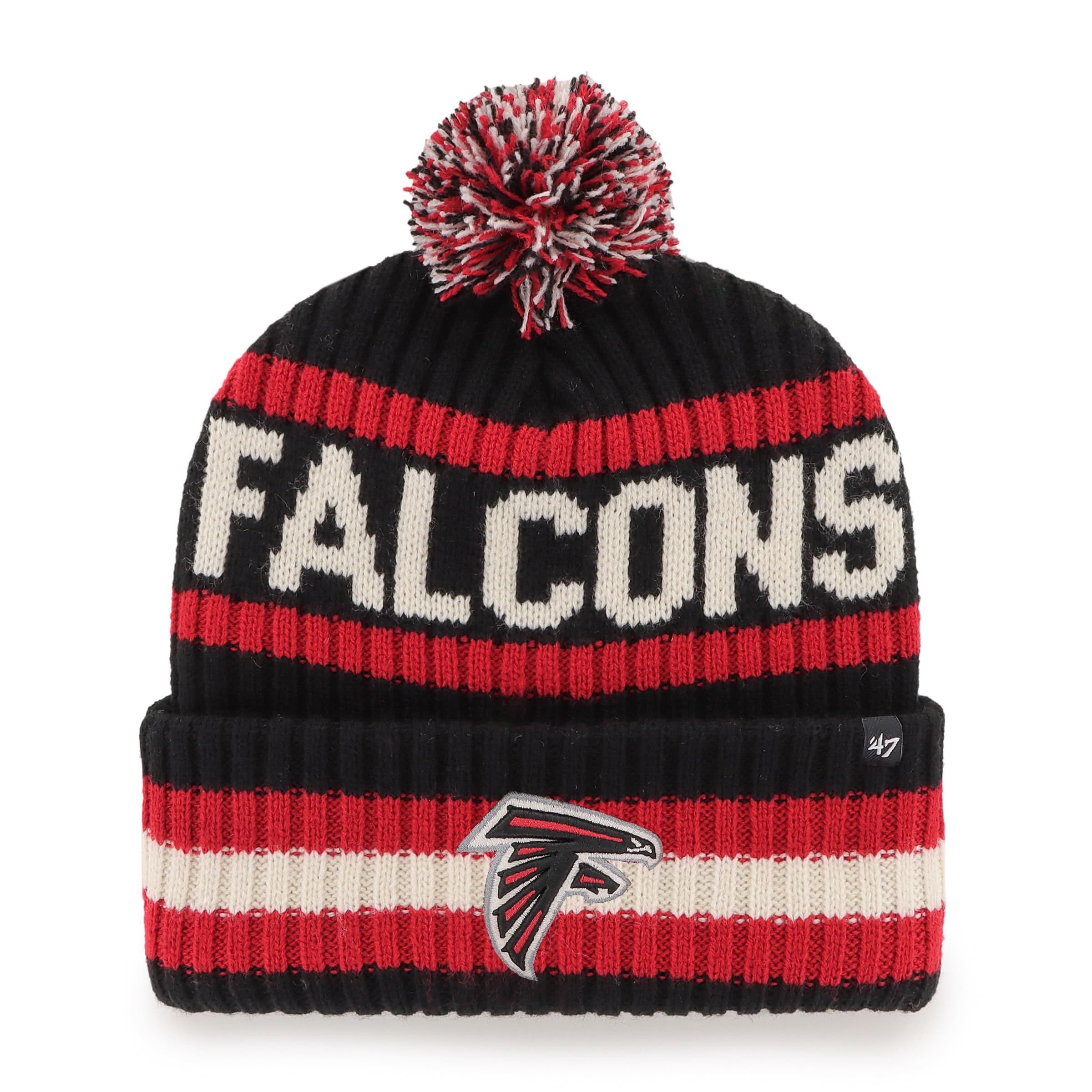 47 NFL Atlanta Falcons Unisex Cuff Knit Bobble Hat, Black