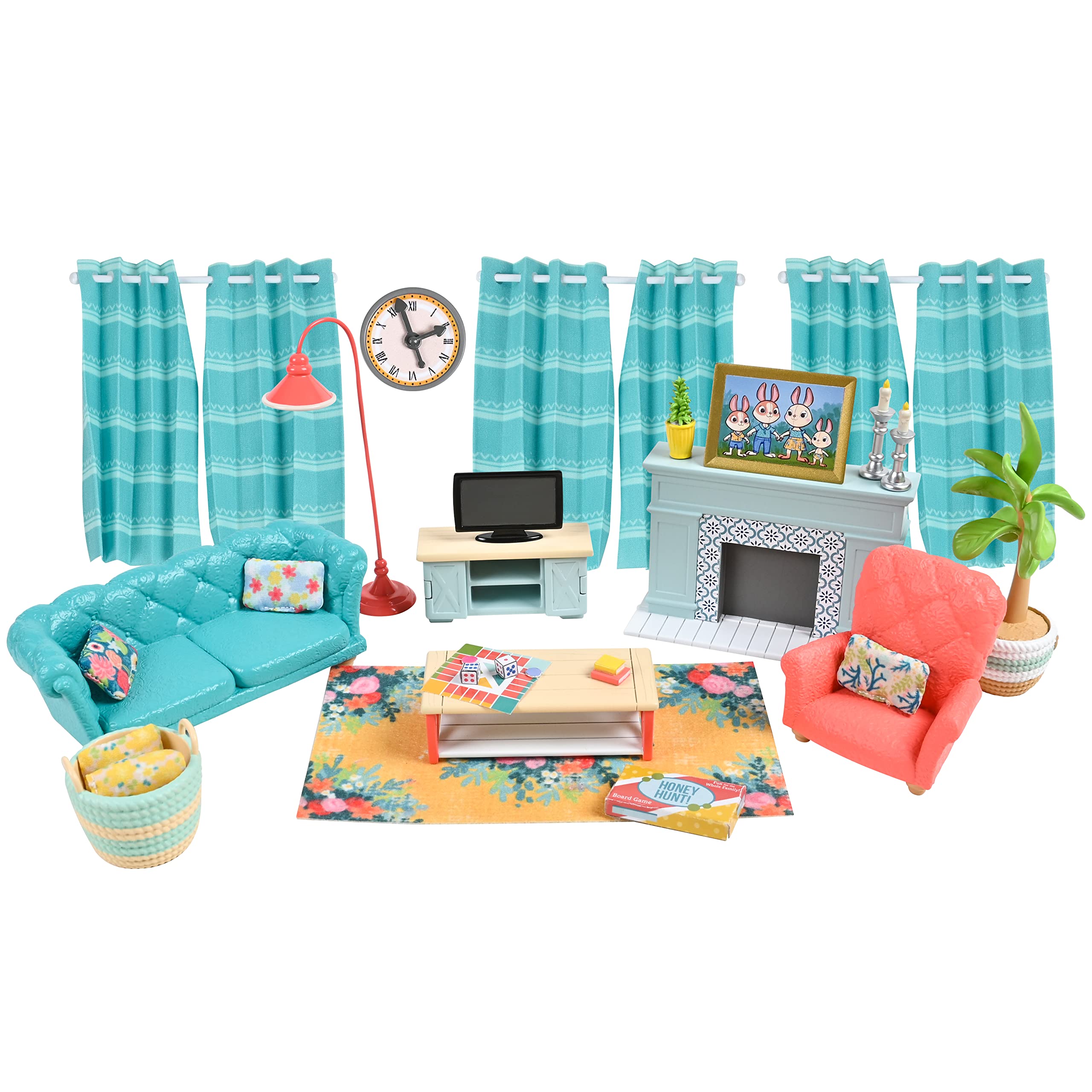 Honey Bee Acres Cozy Living Room Set, Furniture Accessories, 28 Pieces