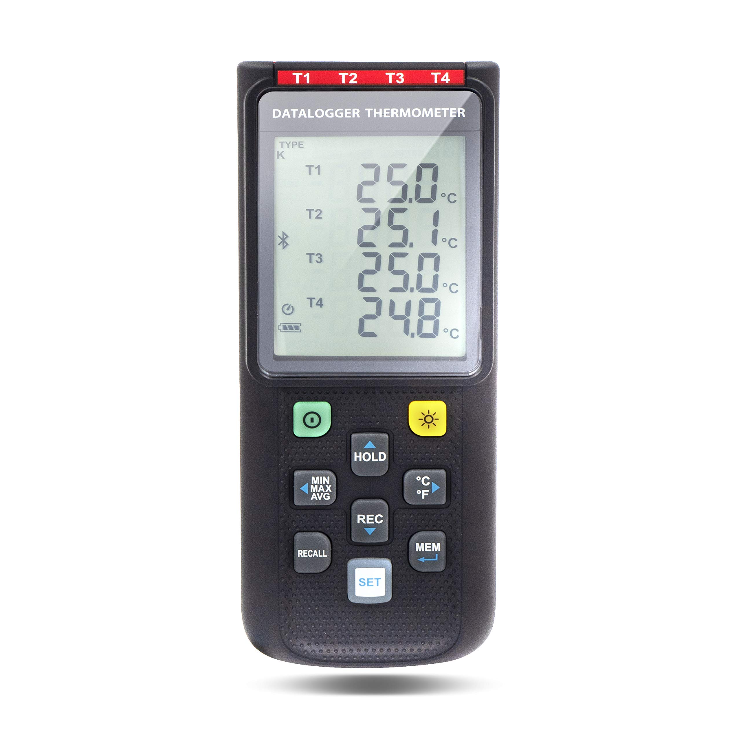 TC0521, 4 Channels Thermocouple Thermometer K,J,E,T,N,R,S Type Data Logger, USB PC & Wireless to Mobile app iOS/Android