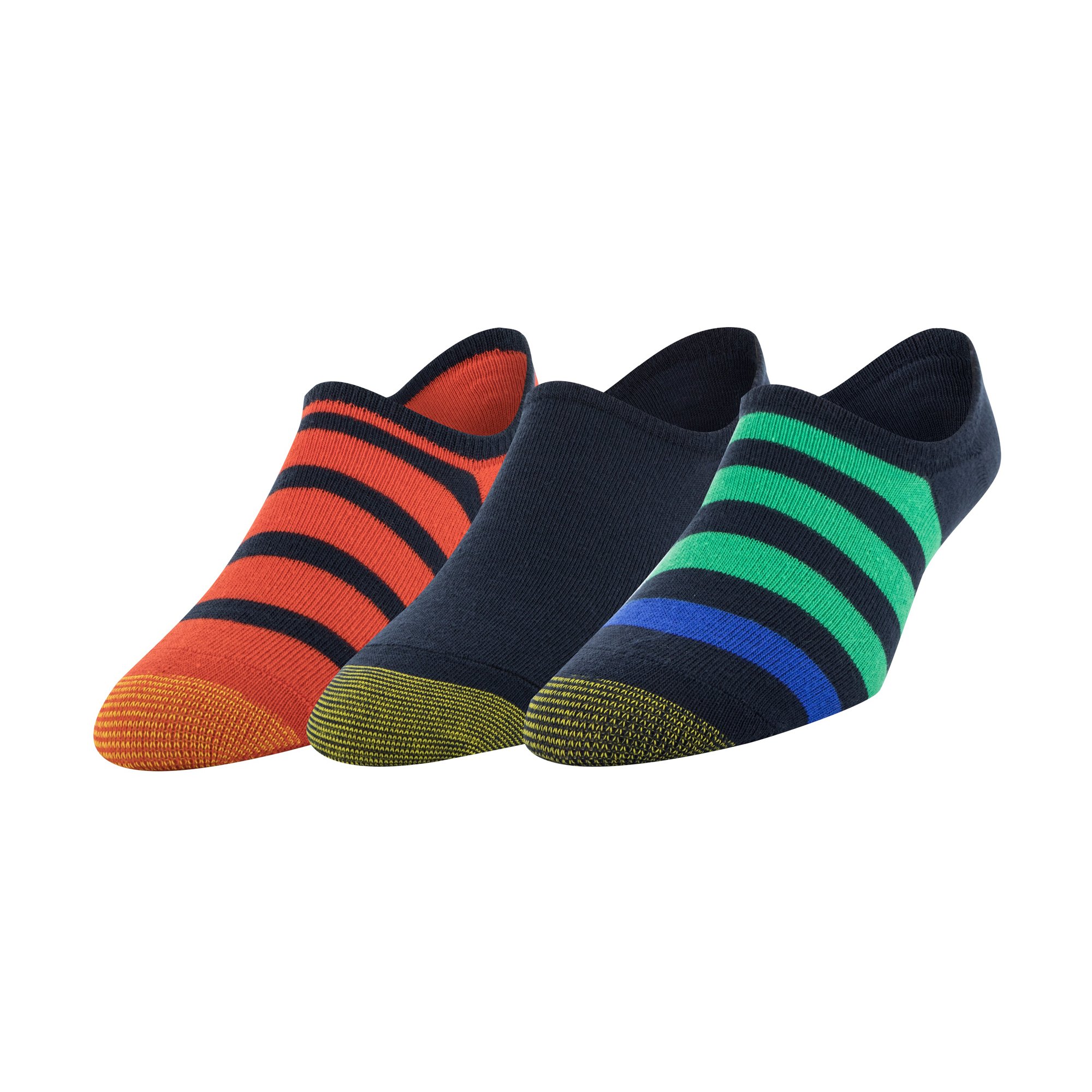 Gold Toe Men's Sta-Cool Oxford Socks, 3-Pack, Midnight/Green/Red Rugby Stripe, Shoe Size: 10.5-13