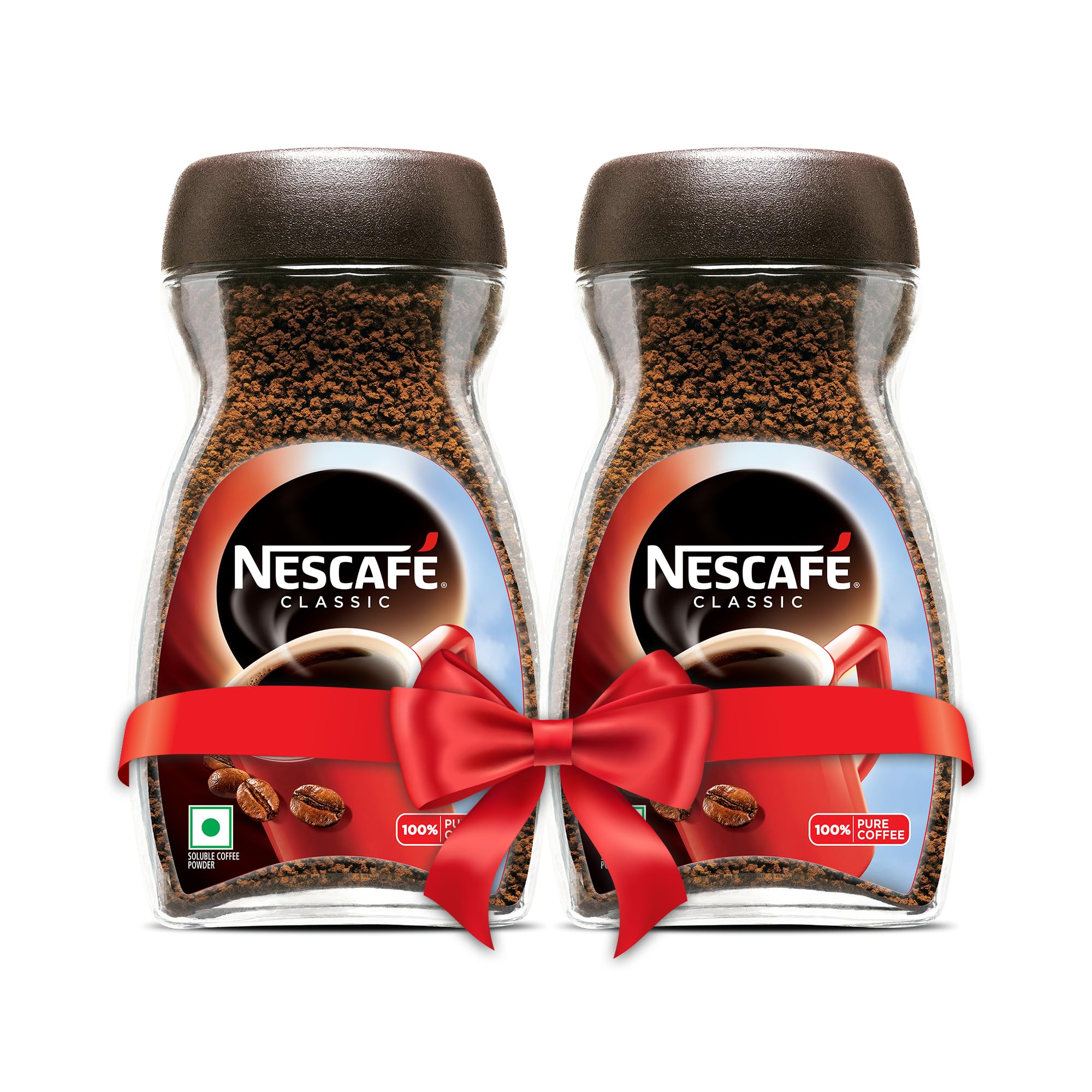 NescafeClassic Instant Coffee Powder | 100% Pure Coffee | 200g Jars (Pack of 2)