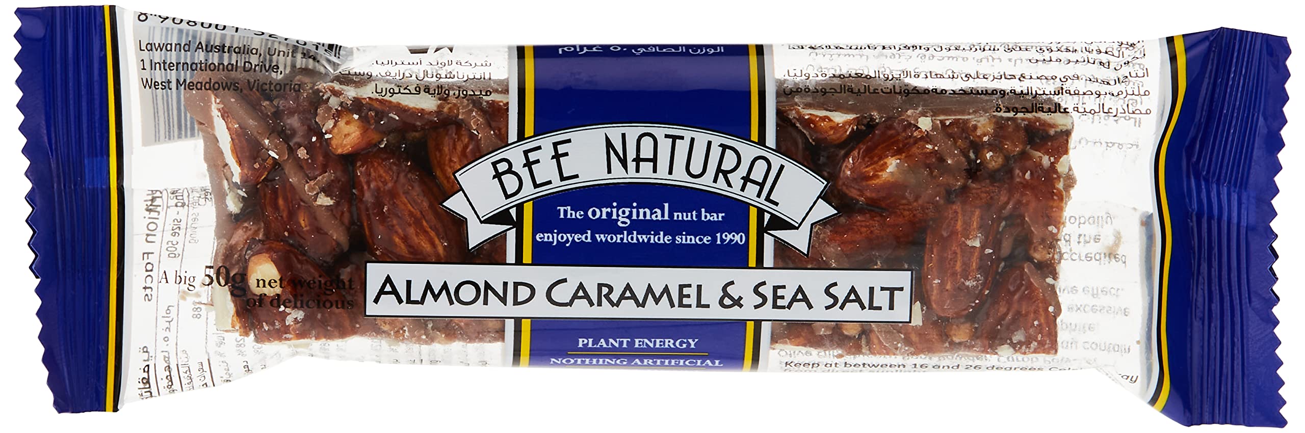 BE NATURAL ALMOND CARAME&SEA SALT 18/50G