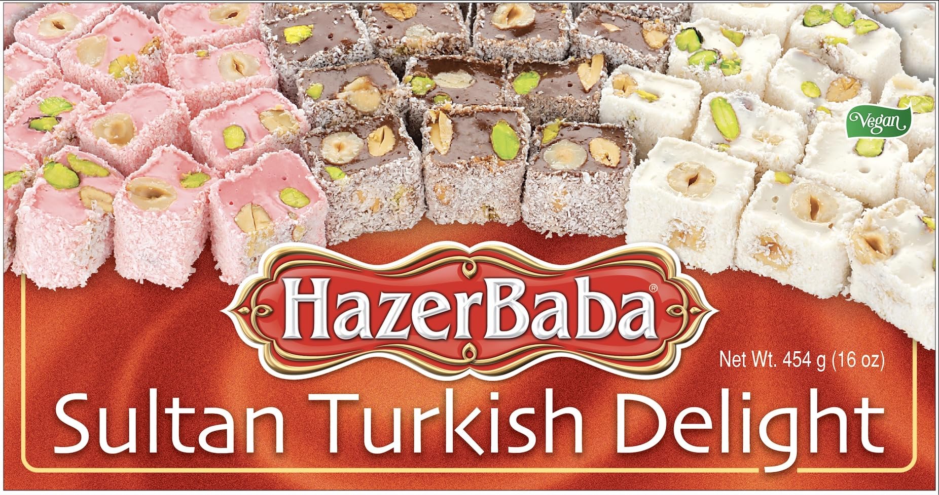 Hazer Baba Sultan Turkish Delight Sweets with Mixed Nuts - 454g