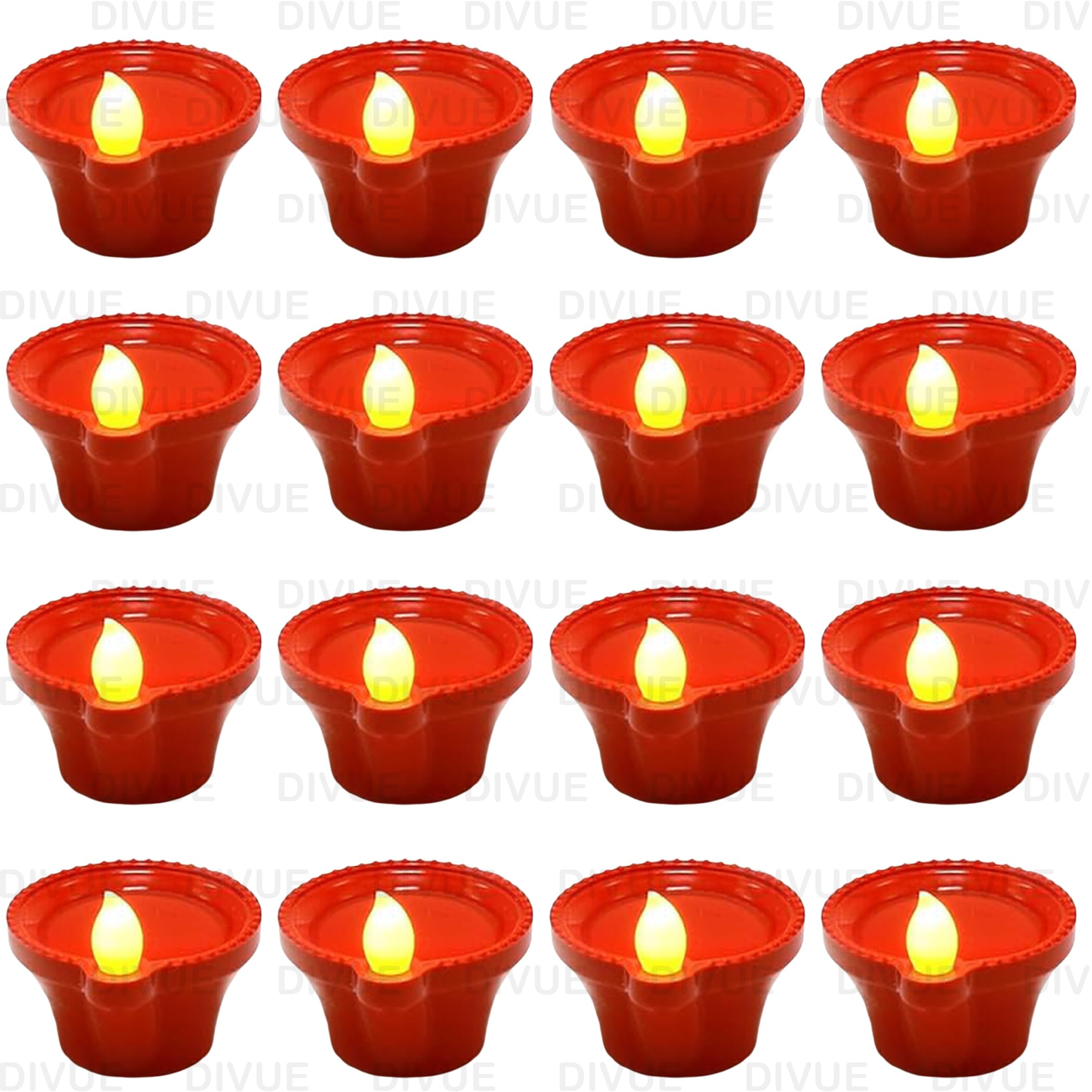 VAIDUE Water Sensor Diya Lights Electric Flameless & Smokeless LED Diyas | Eco-Friendly Led Diyas Candle E-Diya Warm Ambient Lights for Home Decor, Diwali Festivals Decoration, Christmas New Year