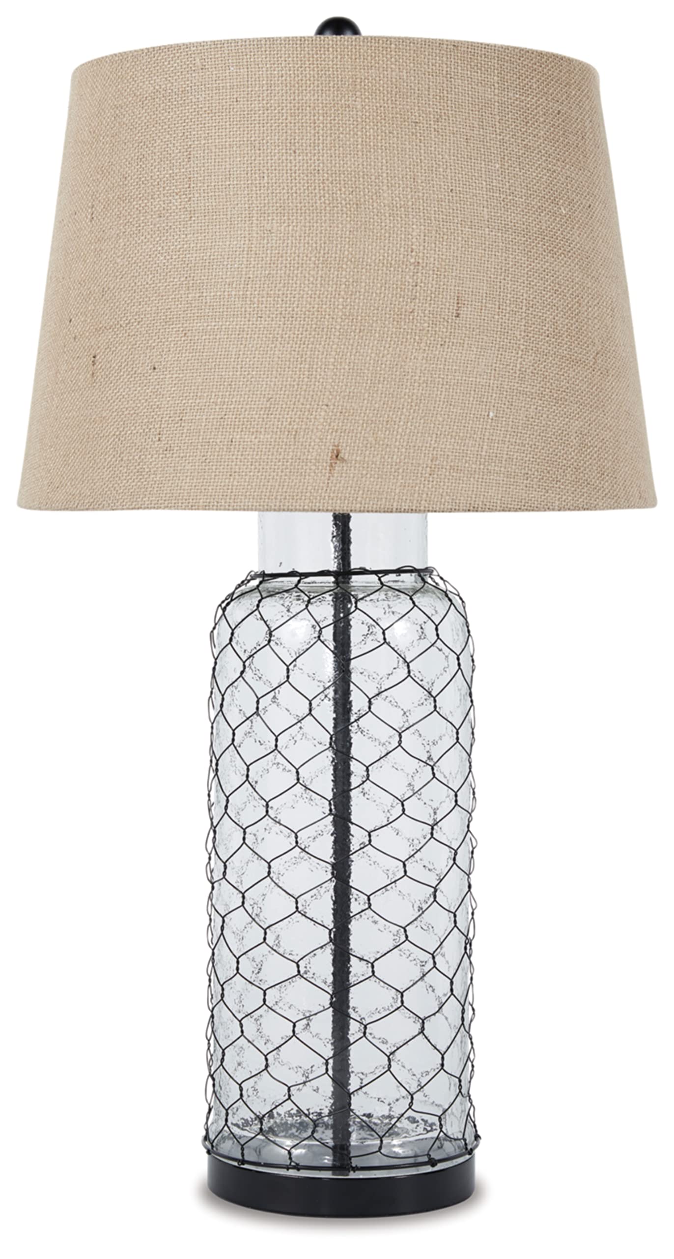 Ashley Furniture Signature Design - Sharmayne Glass Table Lamp - Farmhouse Style - Clear