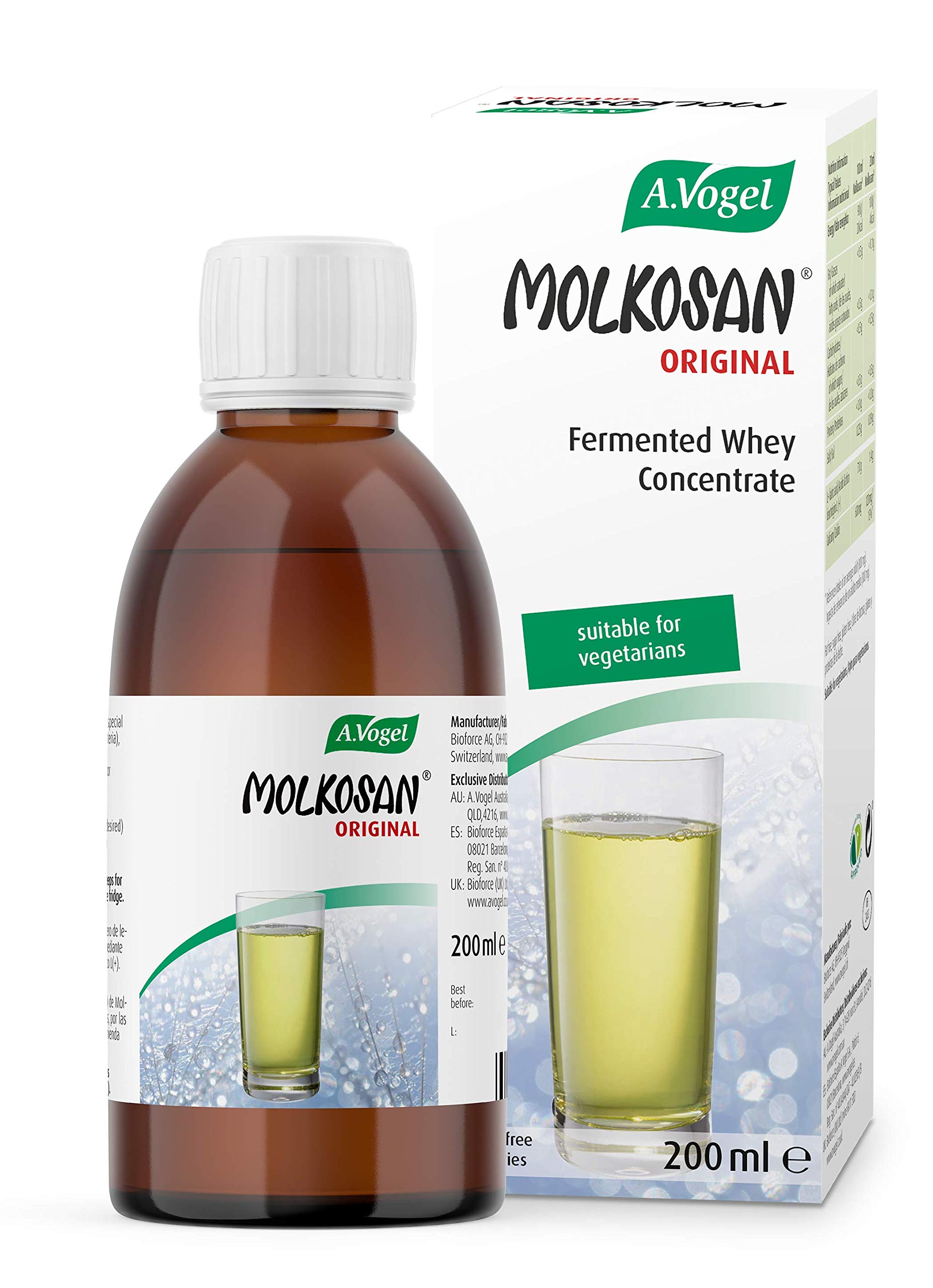 A.Vogel Molkosan Original 200ml | Contains Concentrated Whey | L+ Lactic Acid | Suitable for Vegetarians (200ml)