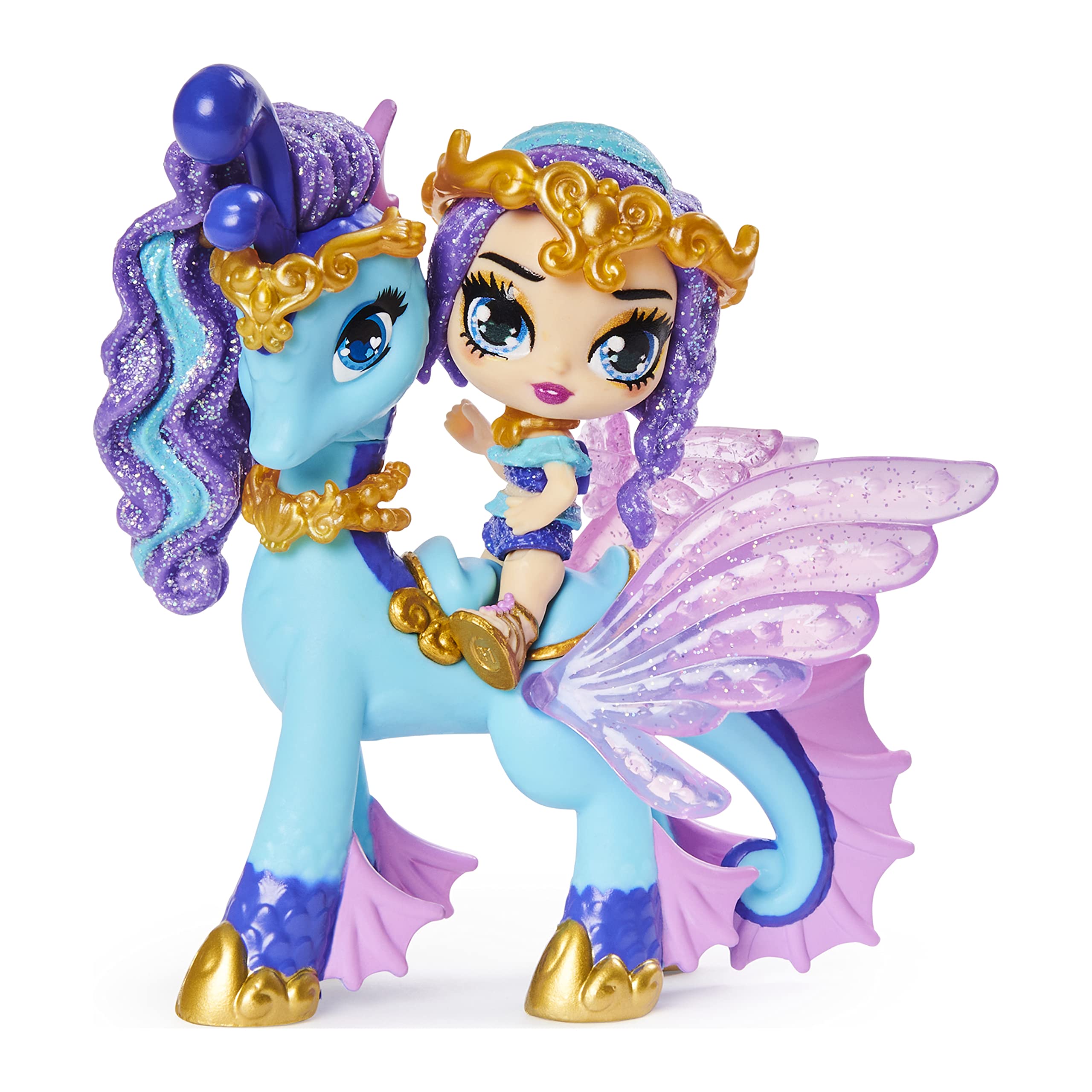 Hatchimals Pixies Riders, Lagoon Lily Pixie and Seastallion Glider Set with Mystery Feature