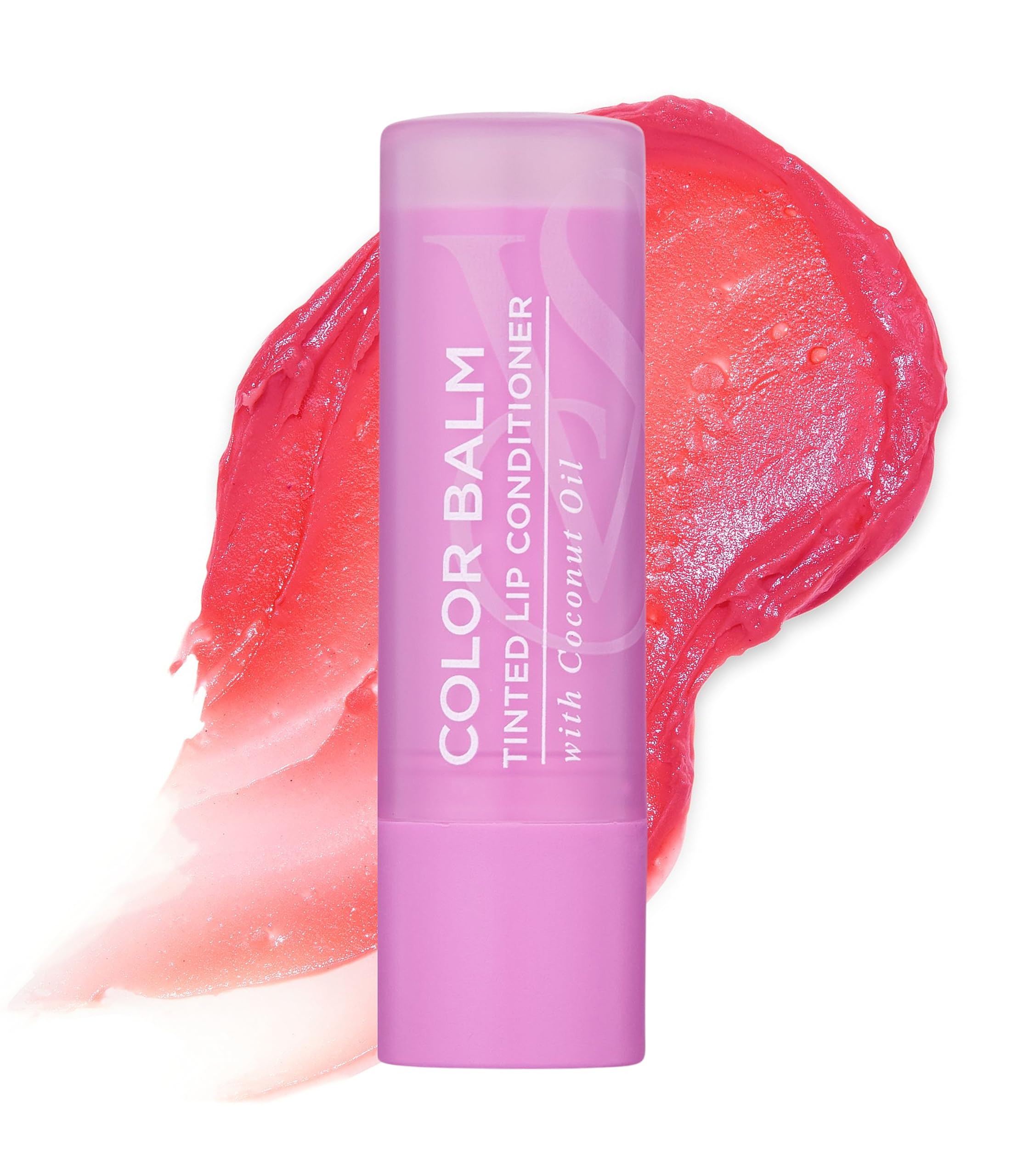 Victoria's Secret Color Balm Tinted Lip Conditioner in Pomegranate, Nourishing Lip Balm for Women with Coconut Oil, Shea Butter & Vitamin E, Color Balm