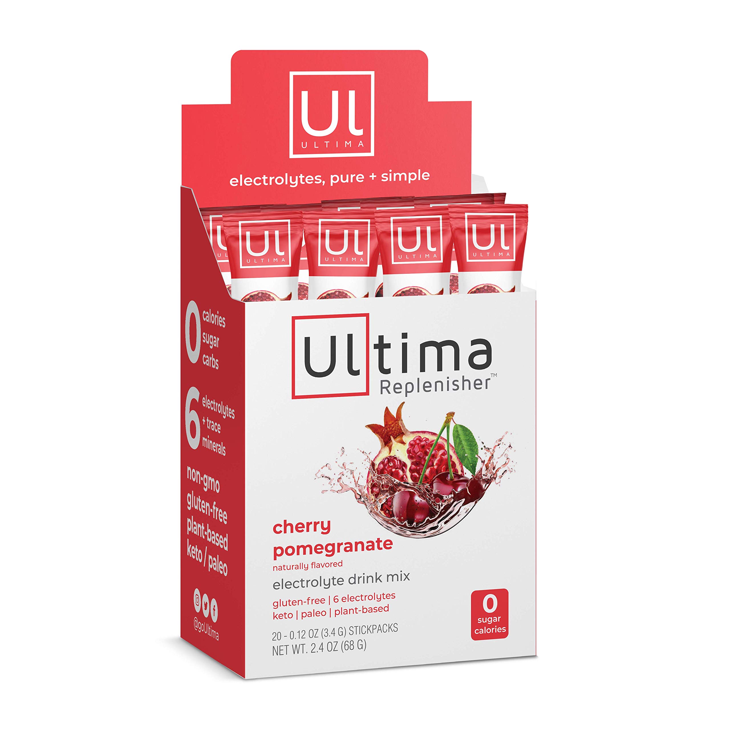 Ultima Health Products - Ultima Replenisher Electrolyte Powder Cherry Pomegranate - 20 Packet(s)