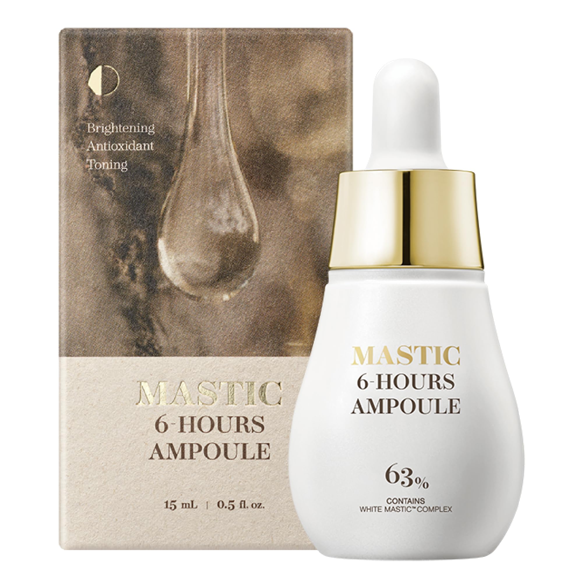 MASTINAMastic Ampoule Serum Spoid Type (Dropper Type, 0.5fl oz) - Serum for Even Skin Tone and Elasticity. Fermented Mastic Gum