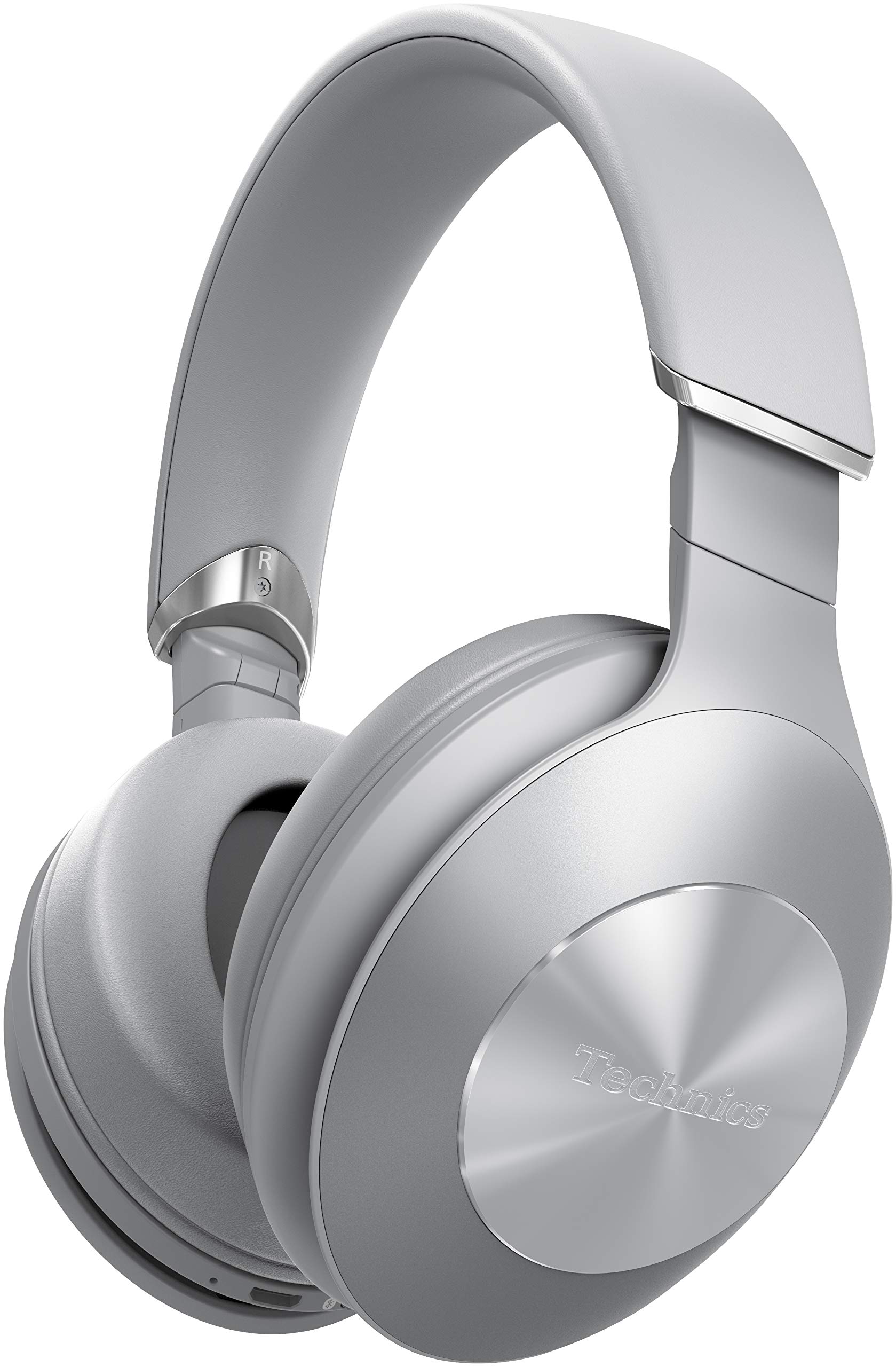 Technics Panasonic EAH-F50B-S Premium High-Resolution Wireless Bluetooth Over Ear closed back Headphones with Microphone, Voice Assistant and Comfortable 3D Earpads - Silver