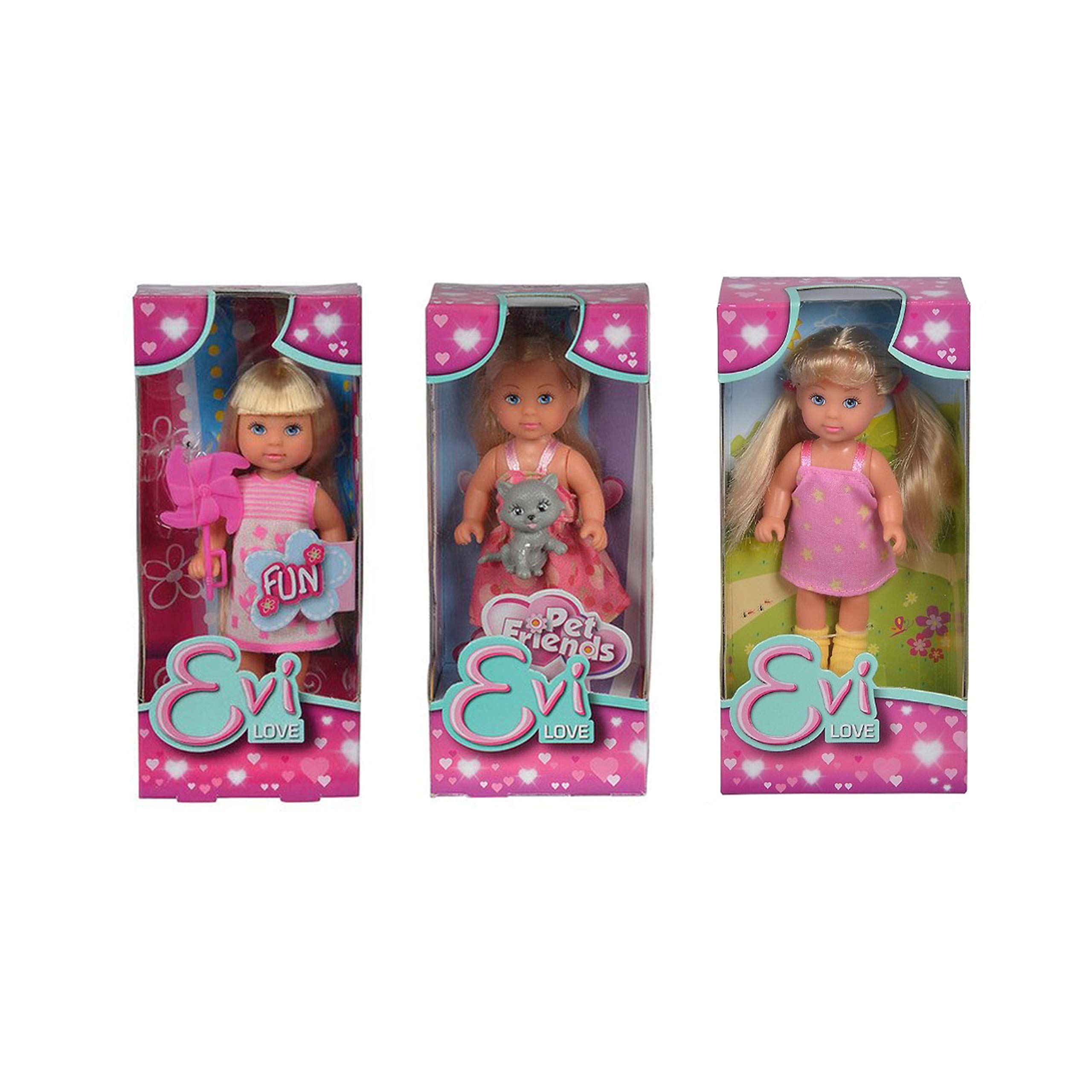 Simba - Evi Love 3 Doll Set with Cat, multicolor