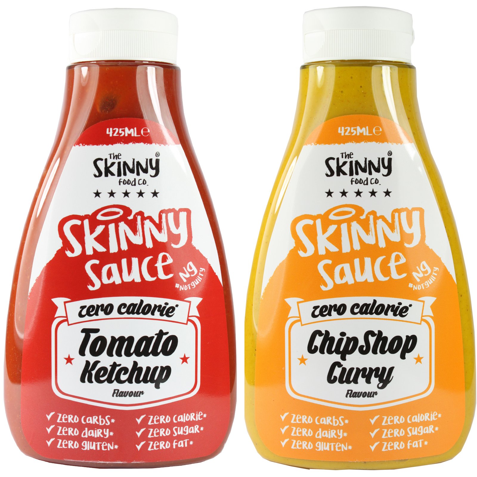 The Skinny Food Co. Skinny Syrup Twin Pack, Chip Shop Curry & Ketchup