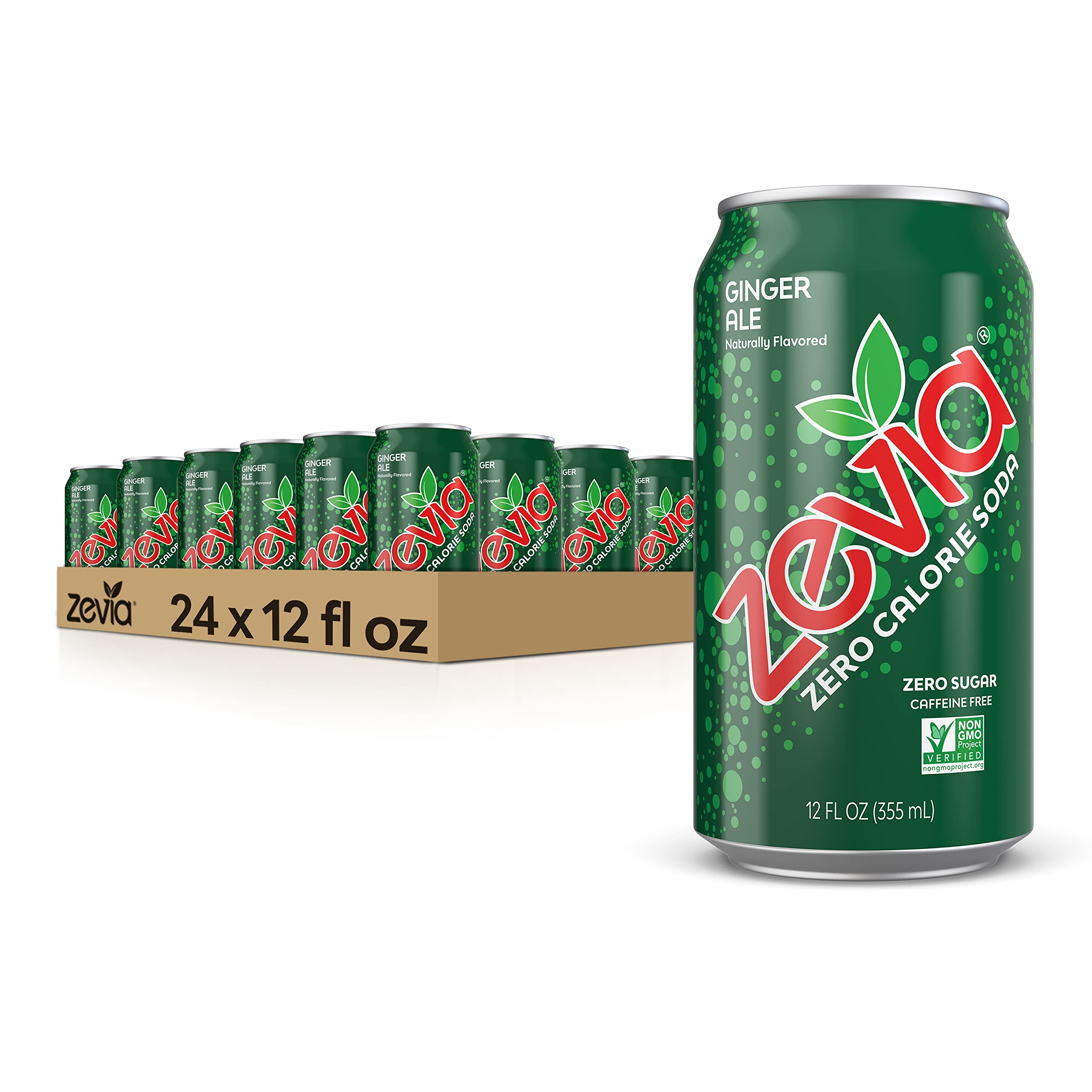 ZeviaAll Natural Soda, Ginger Ale, 12-Ounce Cans (Pack of 24)