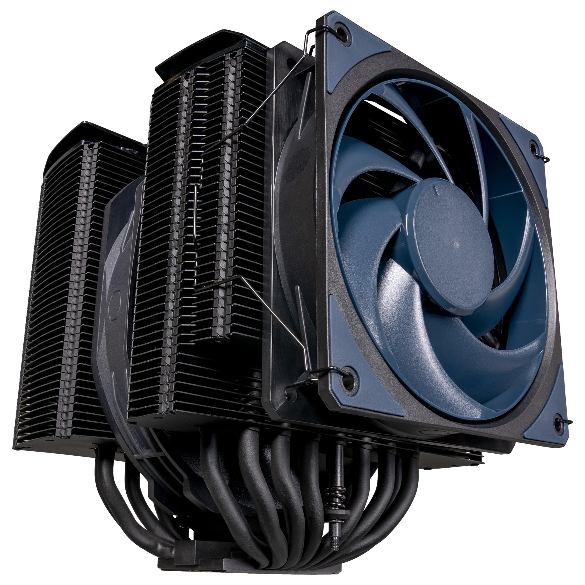 Cooler MasterMasterAir MA824 Stealth CPU Air Cooler - Dual Heatsink, Push-Pull Mobius 135 & 120 Fans, 8 Superconductive Composite Heat Pipes, Full RAM Clearance - Intel & AMD Socket Compatible