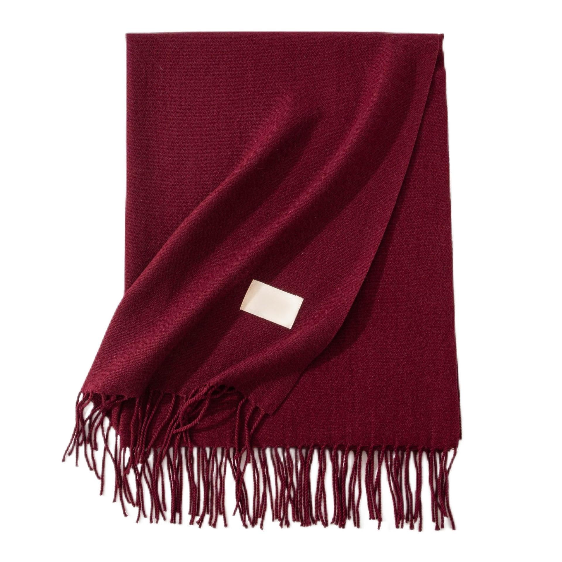 YHDMDQLadies Scarves and Shawl Winter Scarf Long Soft Warm Solid Color Scarf with Tassel Pashmina Shawl Wrap for Wedding Evening Dresses Womens Gifts