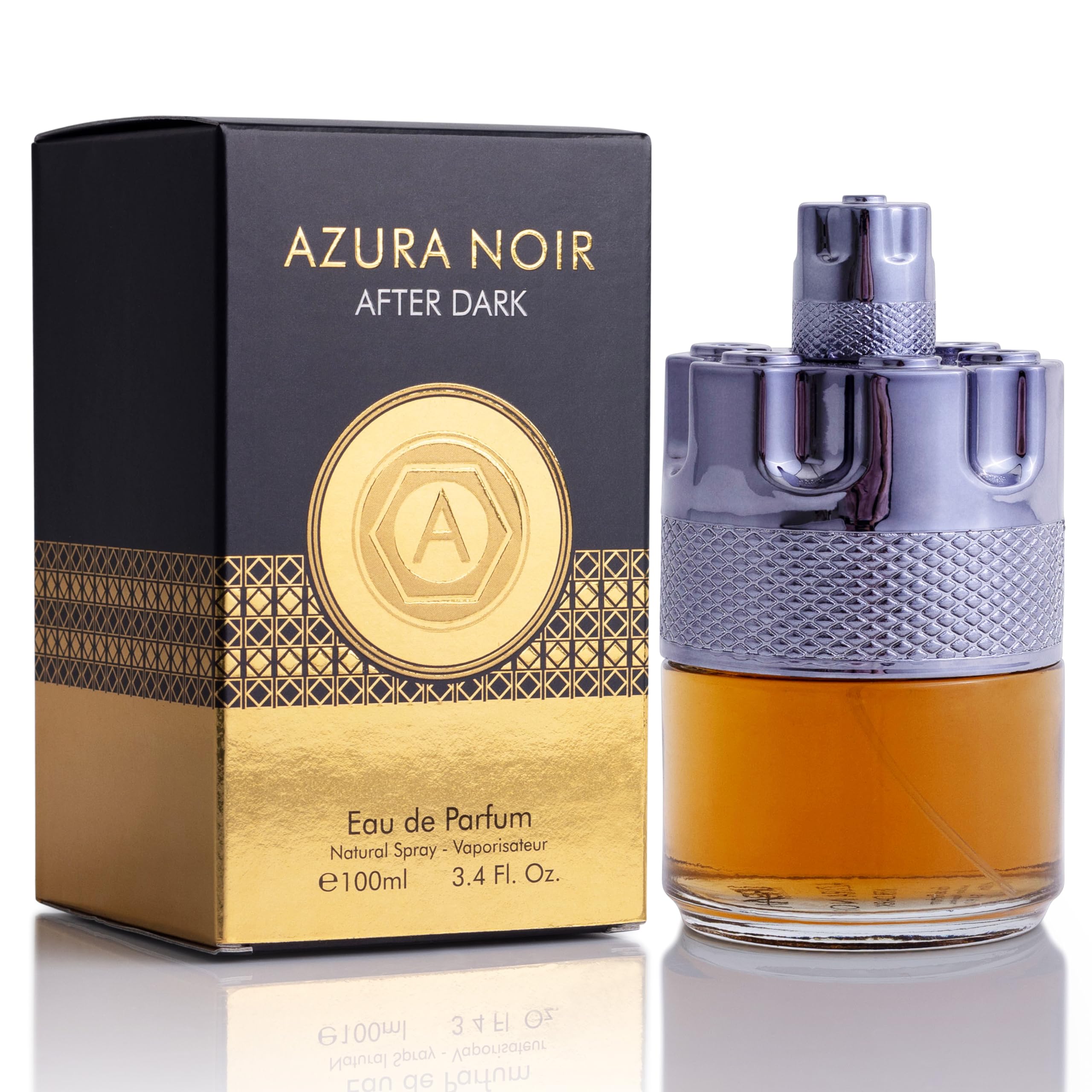 Azura Noir After Dark Eau De Parfum for Men - Woody Spicy Fragrance - Long-Lasting Cologne Choice For Daily Wear - Top Notes of Lemon, Mandarin Orange, Lavender 7 Cinnamon - Elegant 100ml Bottle