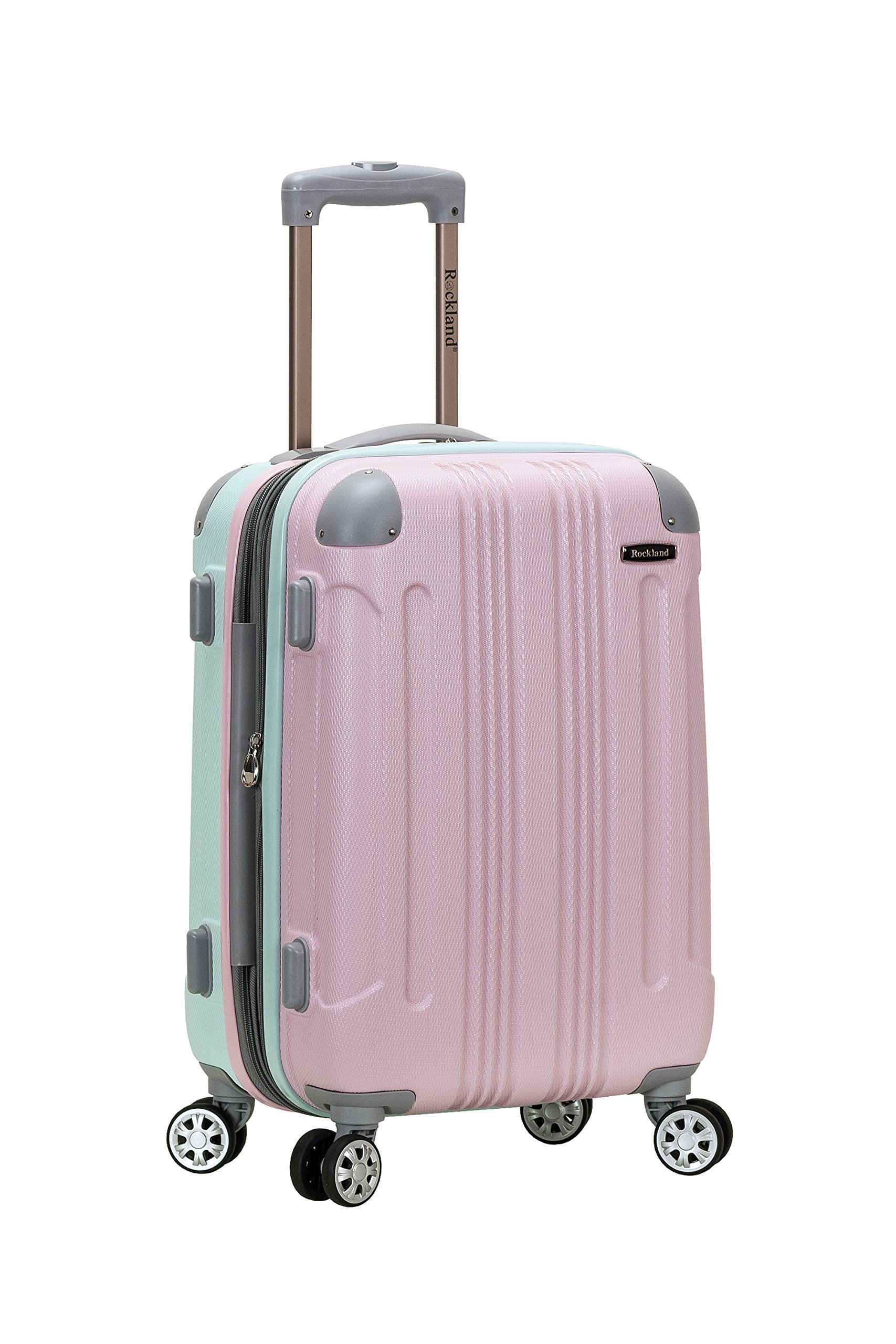 Rockland London Hardside Spinner Wheel Luggage, Multicolor, Carry-On 20-Inch