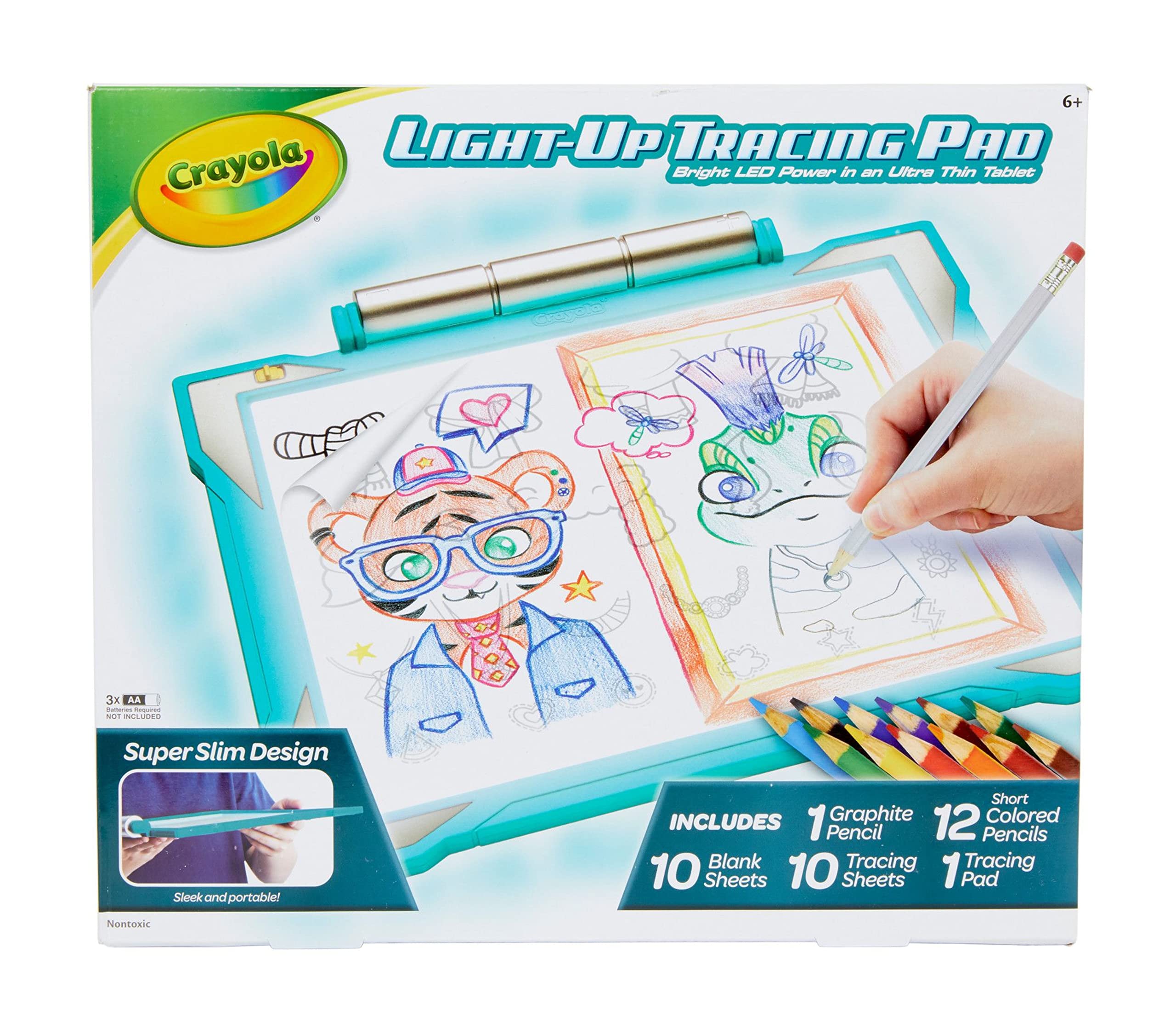 Crayola Light Up Tracing Pad - Teal, Kids Light Board For Tracing & Sketching, Kids Toys, Gifts for Girls & Boys, 6+ [Amazon Exclusive]