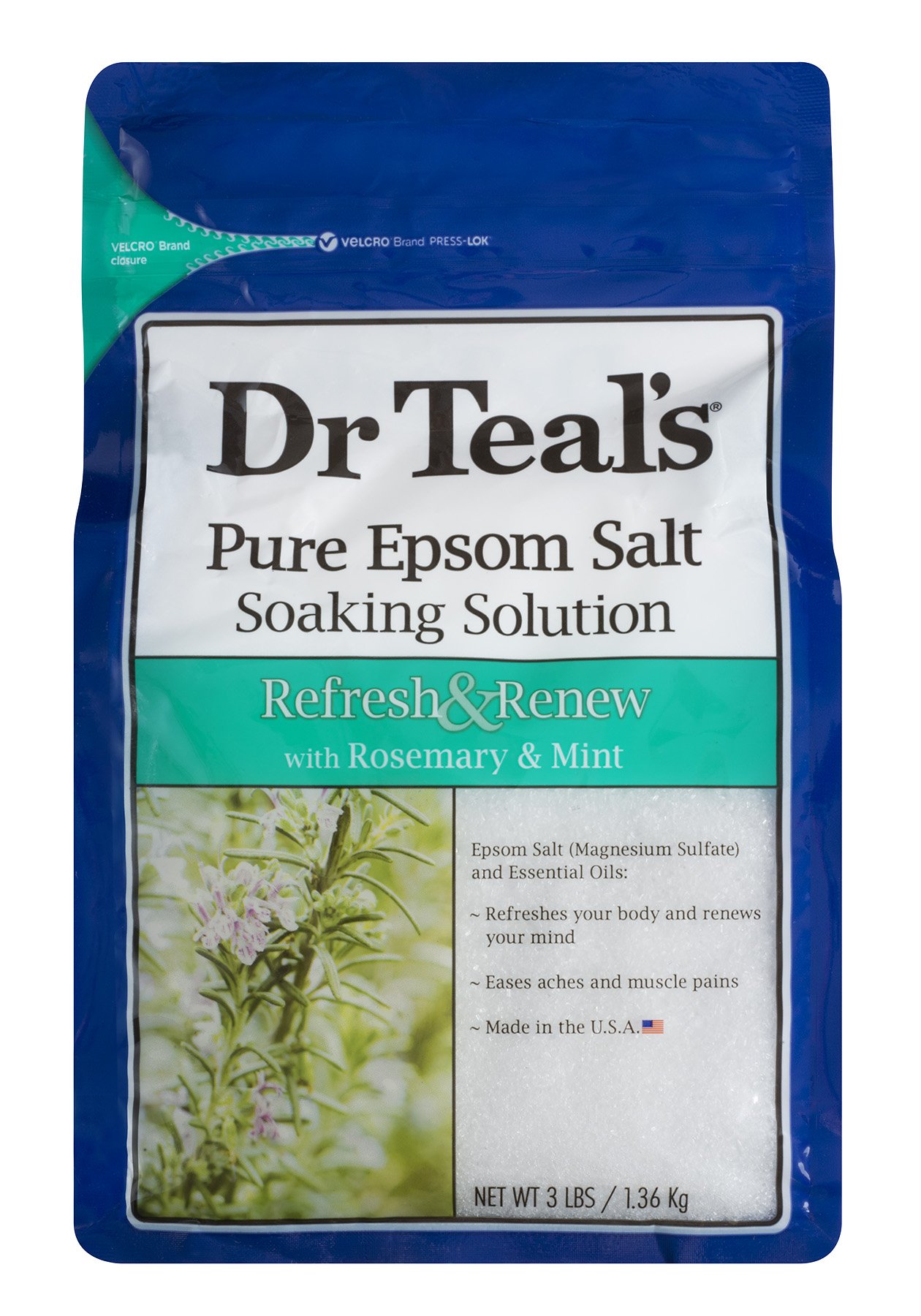 Dr. Teal's Epsom Salt Soaking Solution (Rosemary and Mint, 48-Ounce) by Dr. Teal's