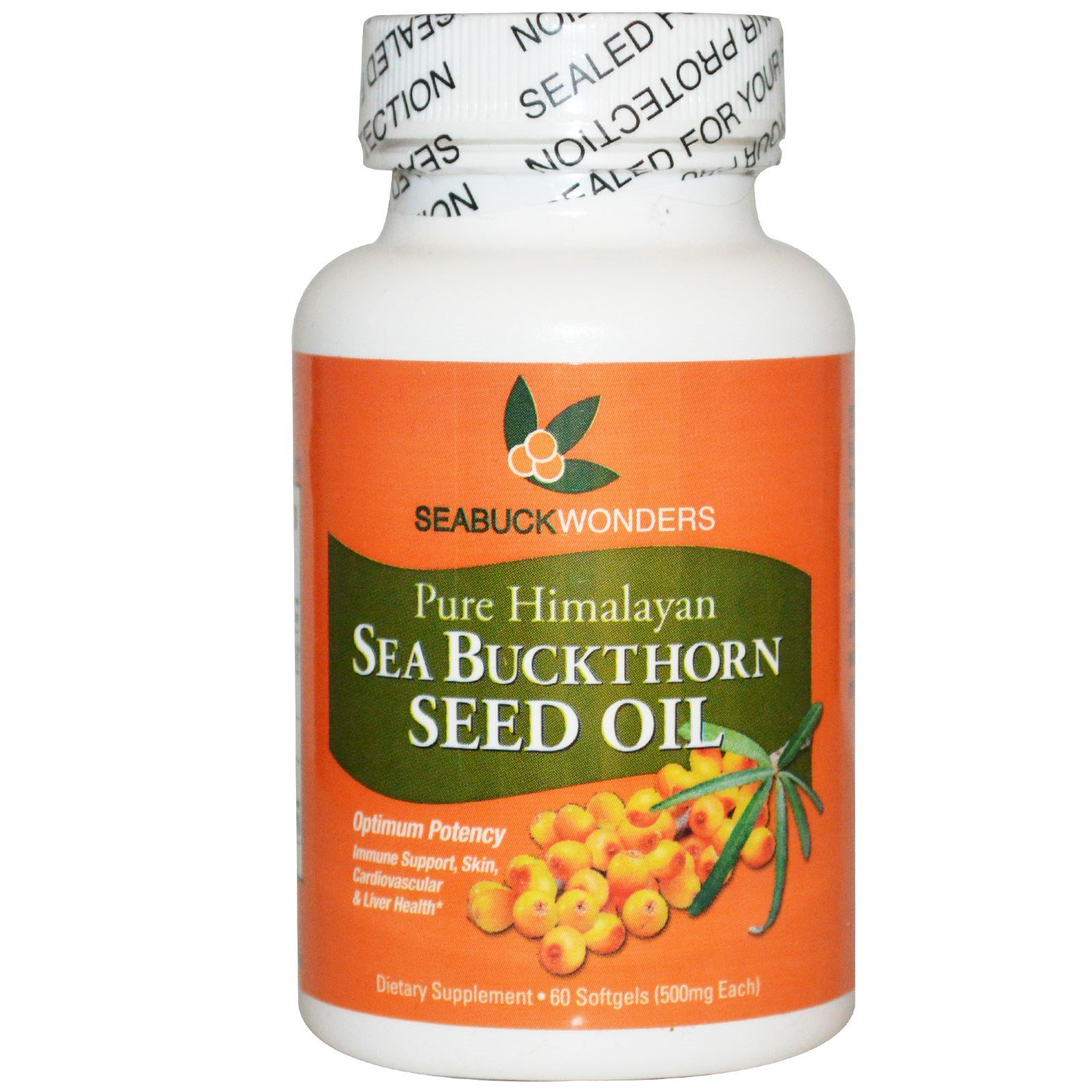 SEABUCK WONDERS SEA BUCKTHORN SEED OIL, 60 SGEL