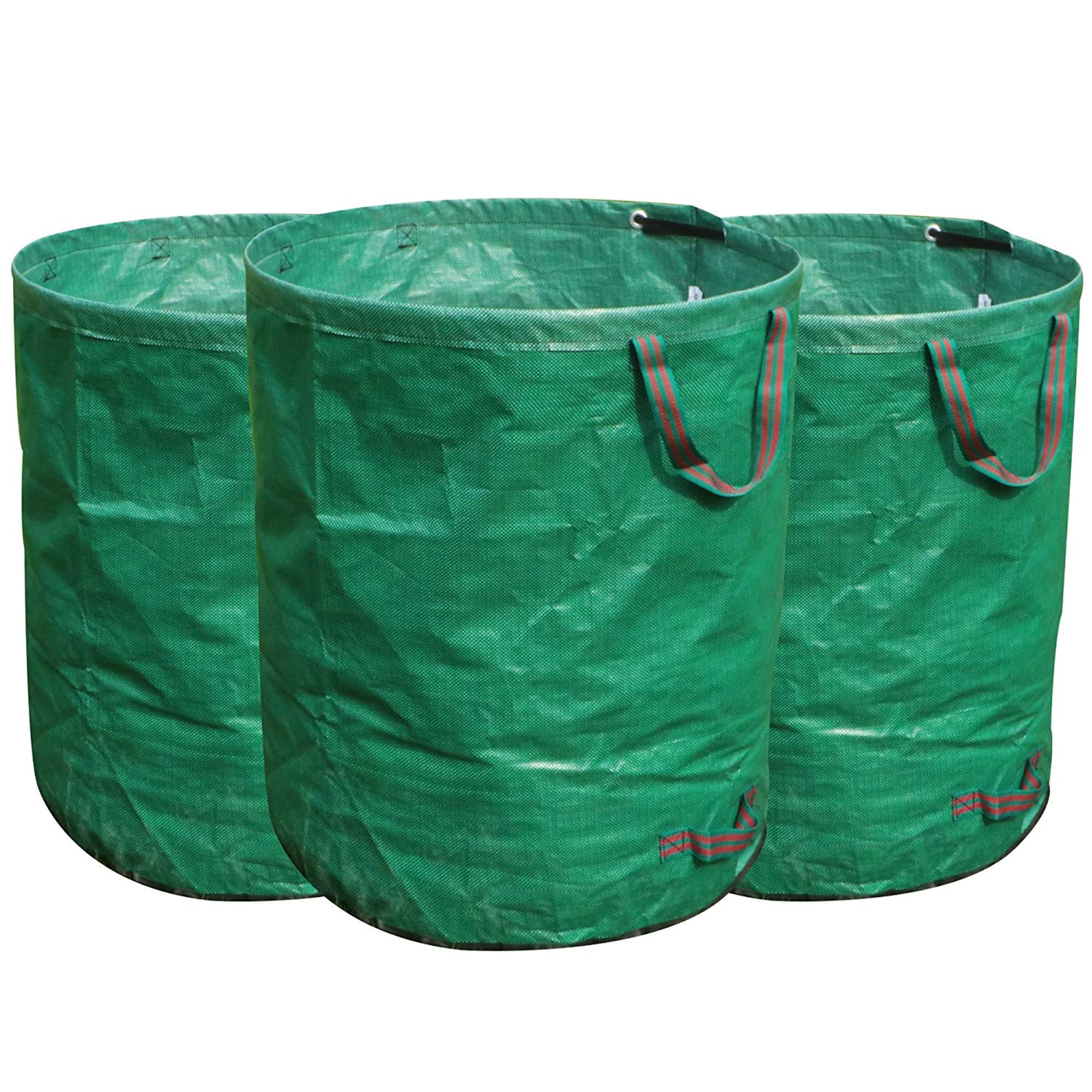 FLORA GUARD 3-Pack 272L Garden Waste Bags - Heavy Duty Garden Bags with Handles, Garden Sacks Reusable