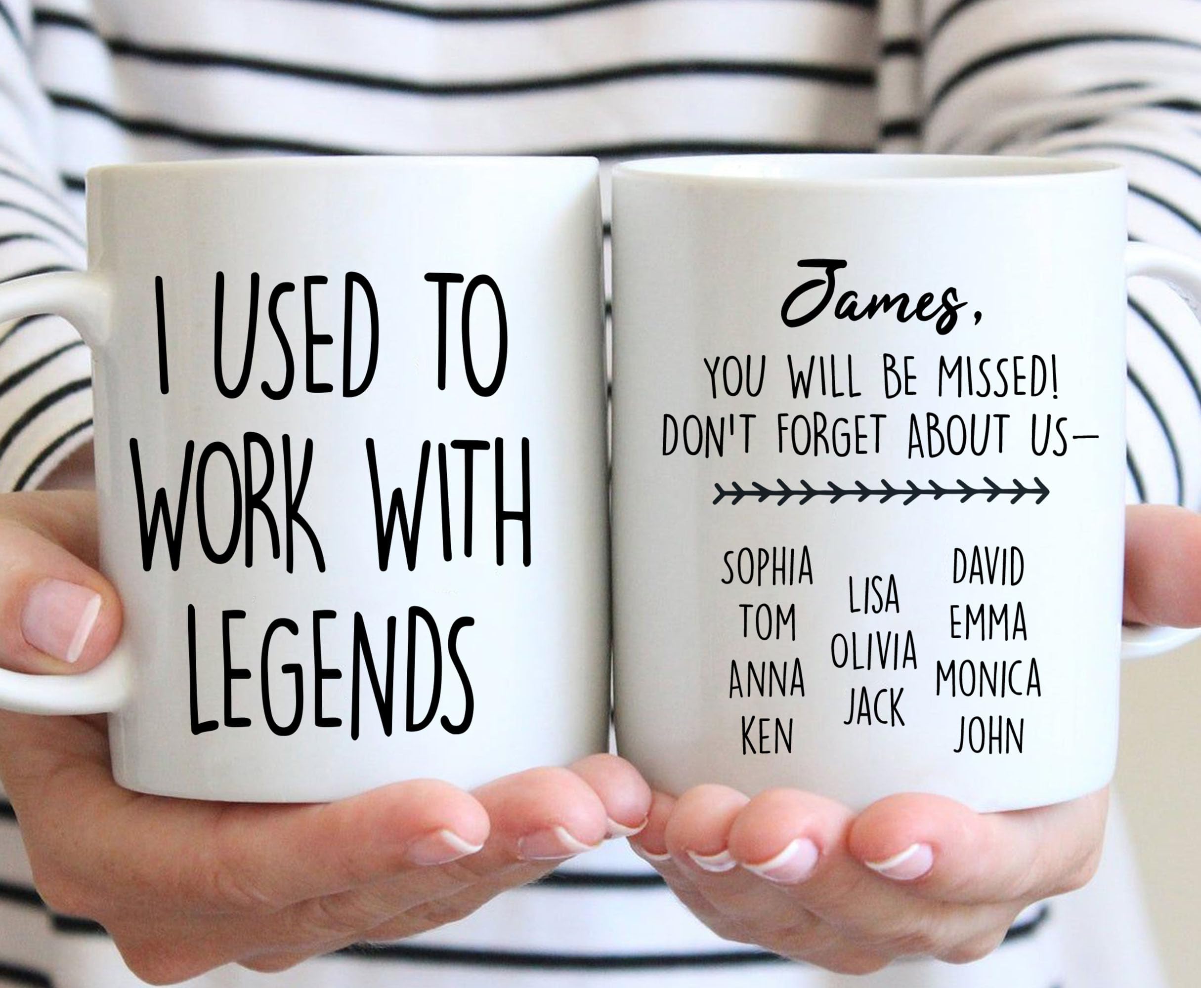 I Used To Work With Absolute Legends Mug Personalized Coworker Retirement New Job Goodbye Workplace Office Boss, Women, Men, Going Away, Colleague, Farewell, Leaving, Good Luck New Job Coworker