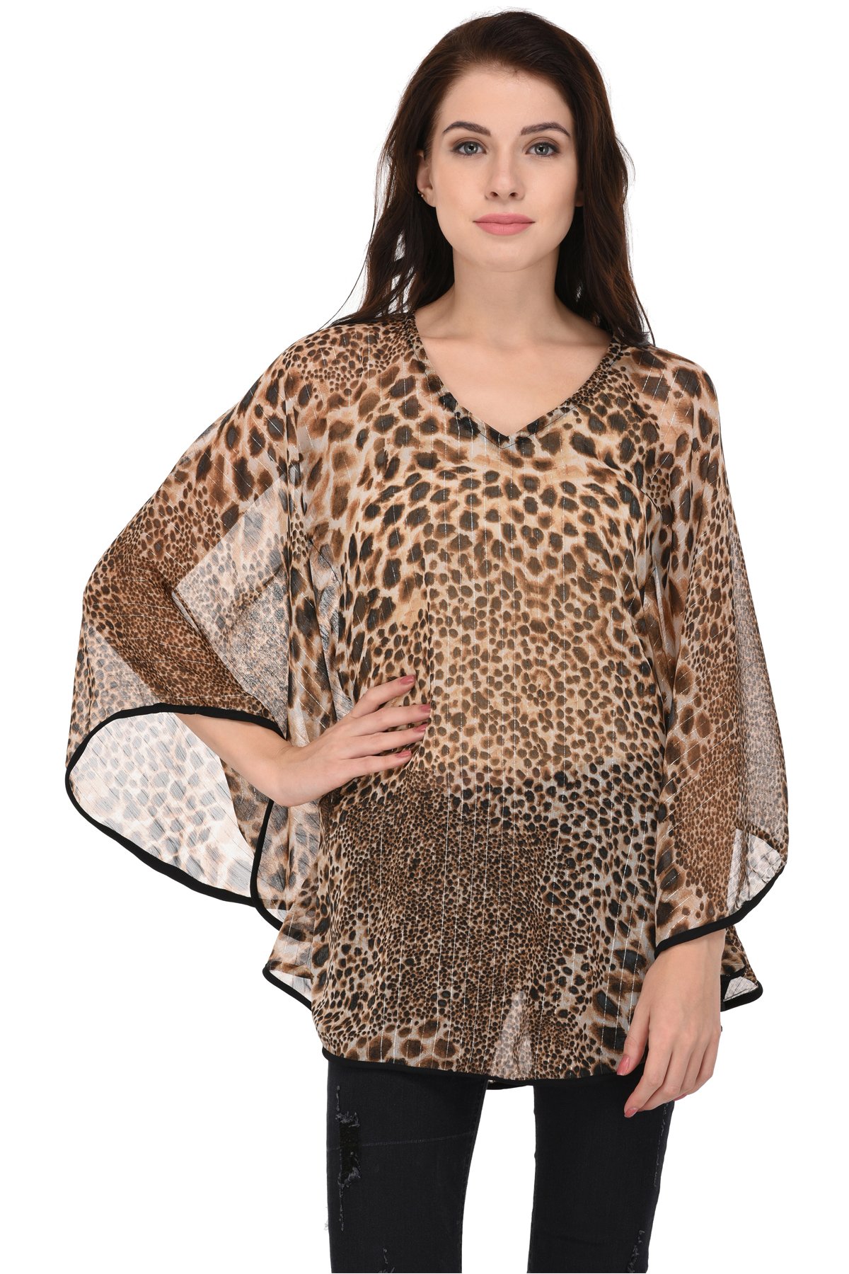 Trendif Women's Cheetah Print Kaftan/Cover up (3228-$P)